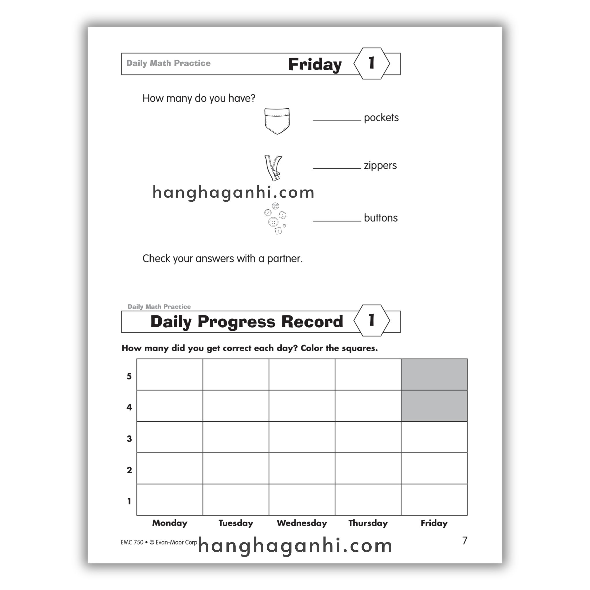 Daily Math Practice Grade 1- Sách Toán Tiếng Anh cho bé lớp 1_thumbnail_9