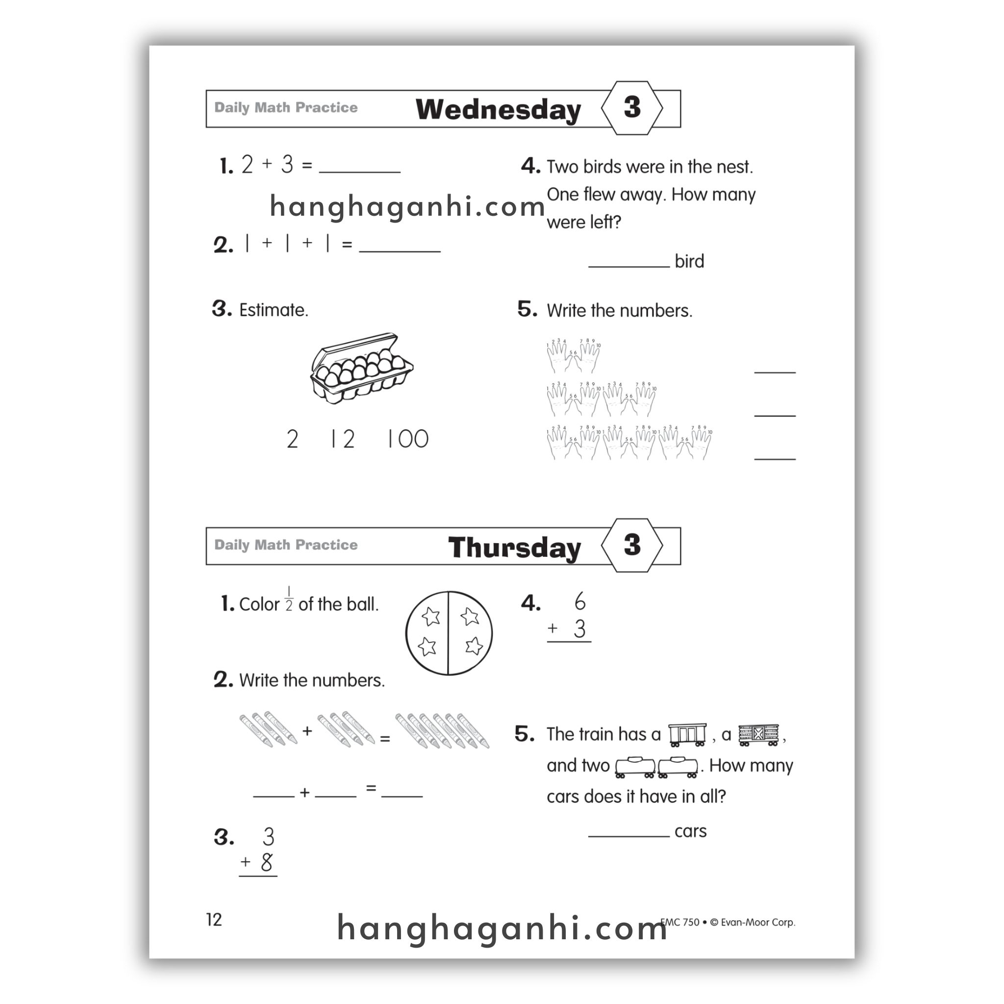 Daily Math Practice Grade 1- Sách Toán Tiếng Anh cho bé lớp 1_thumbnail_16