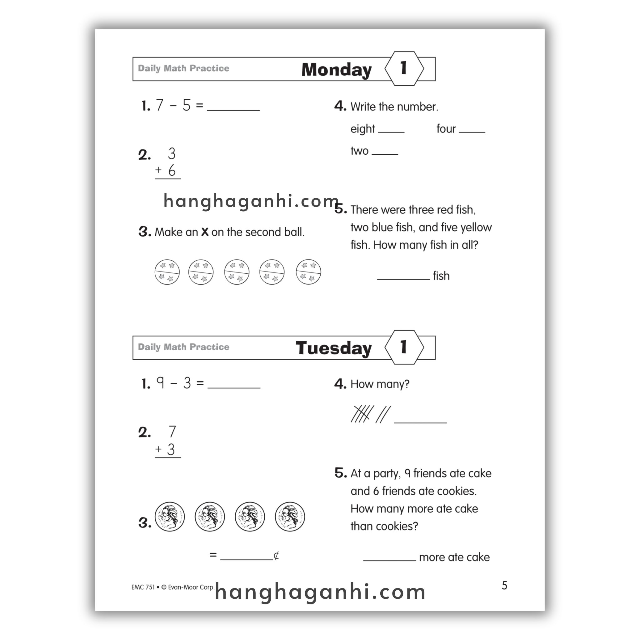 Daily Math Practice Grade 2- Sách Toán Tiếng Anh cho bé lớp 2_thumbnail_6