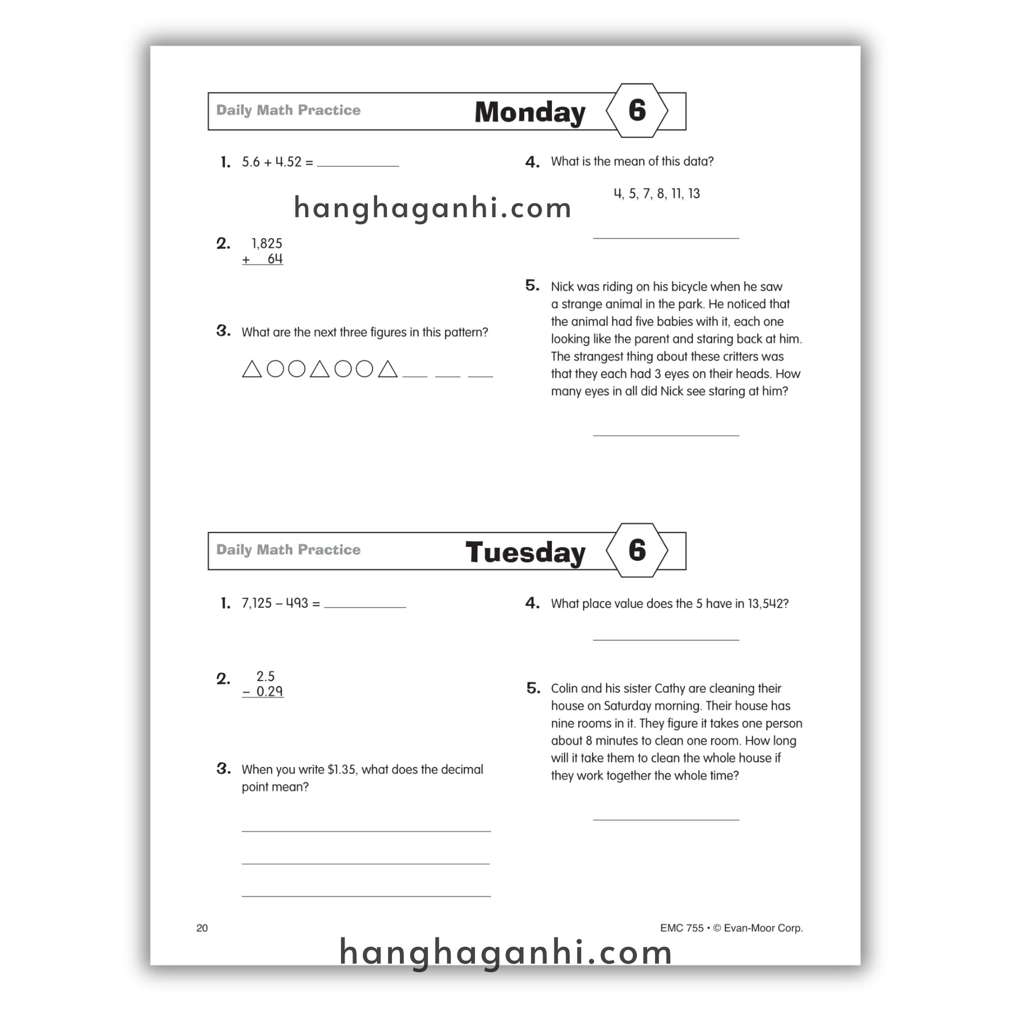 Daily Math Practice Grade 6- Sách Toán Tiếng Anh cho bé lớp 6_thumbnail_1