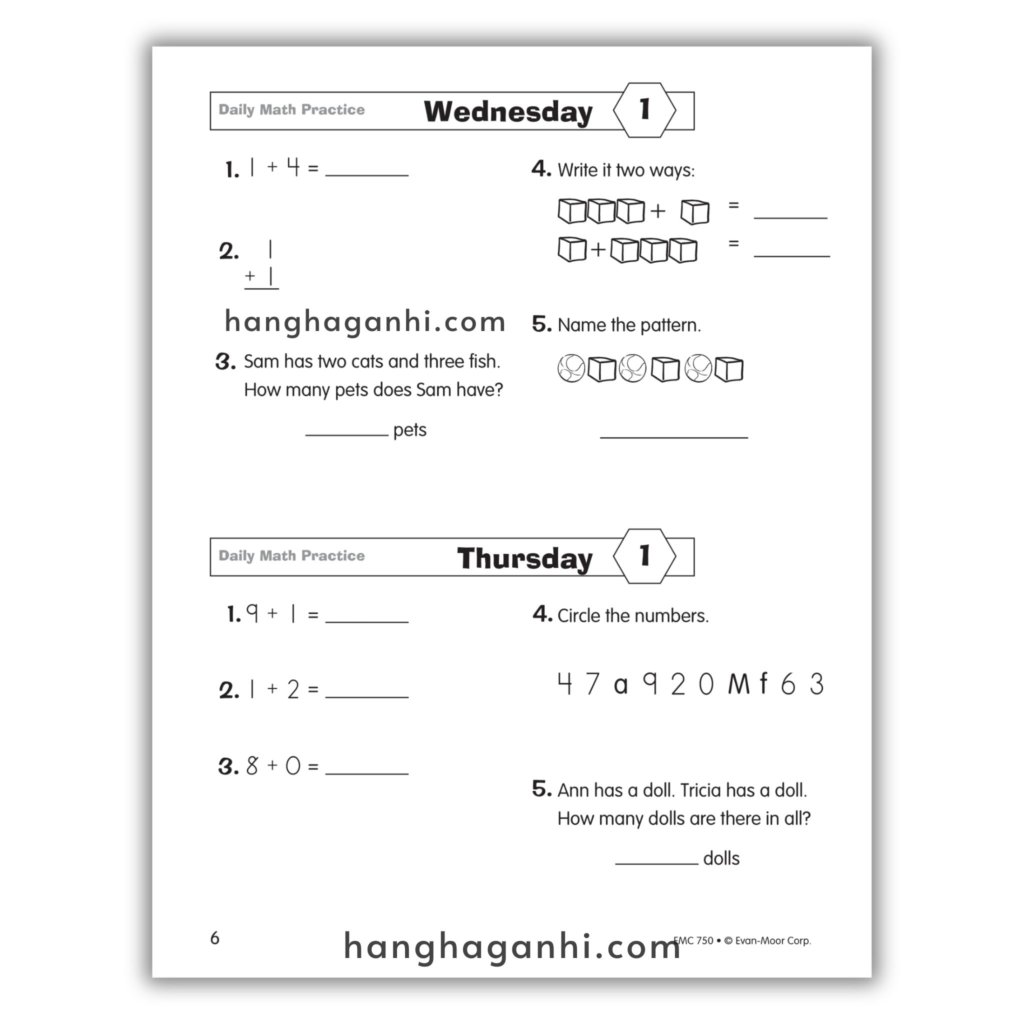 Daily Math Practice Grade 1- Sách Toán Tiếng Anh cho bé lớp 1_thumbnail_8