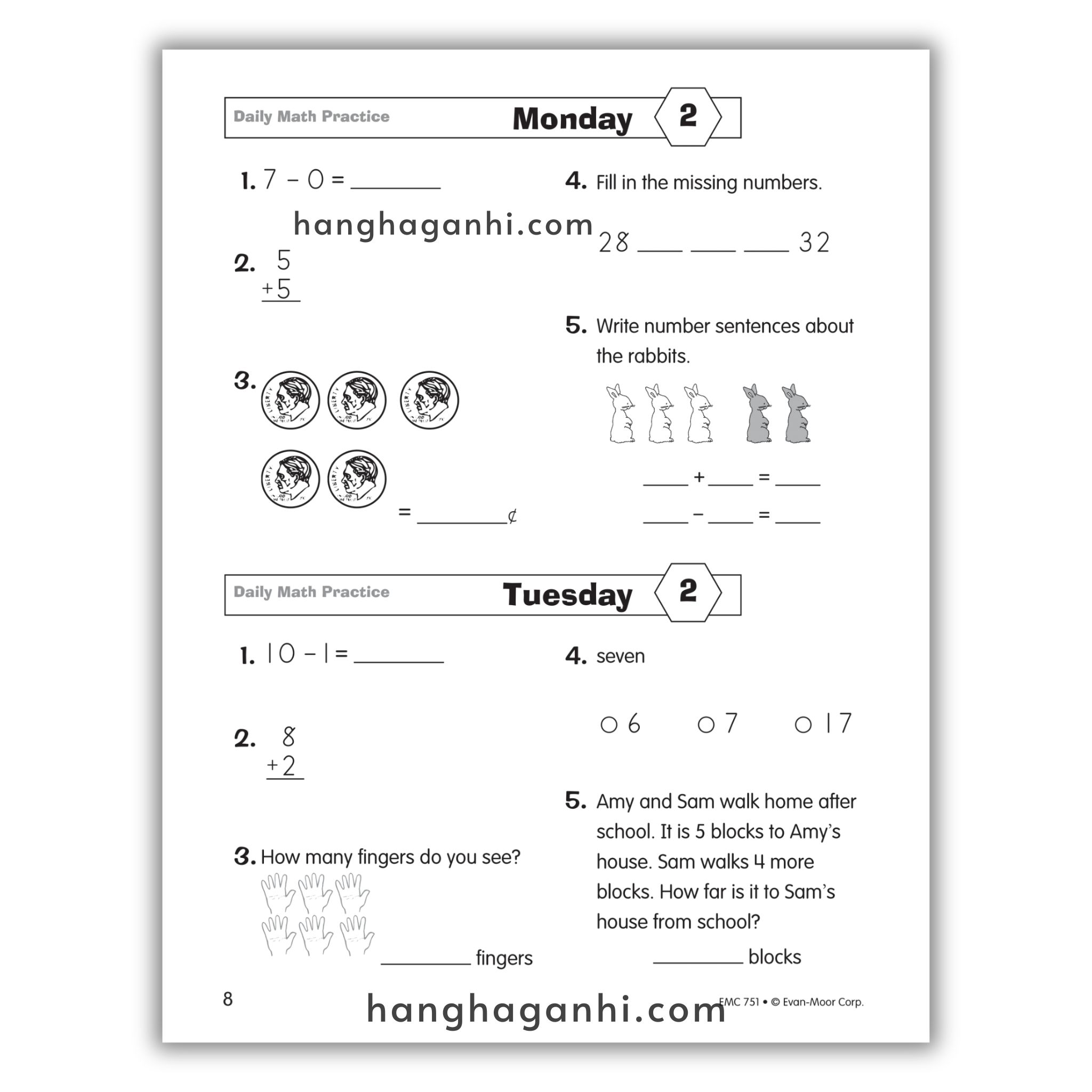 Daily Math Practice Grade 2- Sách Toán Tiếng Anh cho bé lớp 2_thumbnail_13