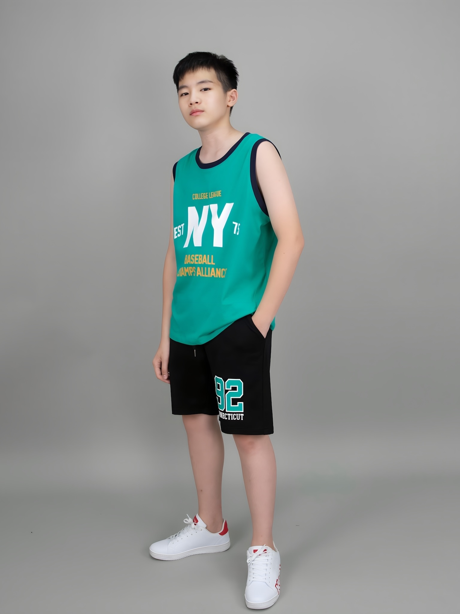 Áo 3 lỗ xanh lá in chữ NY_thumbnail_1