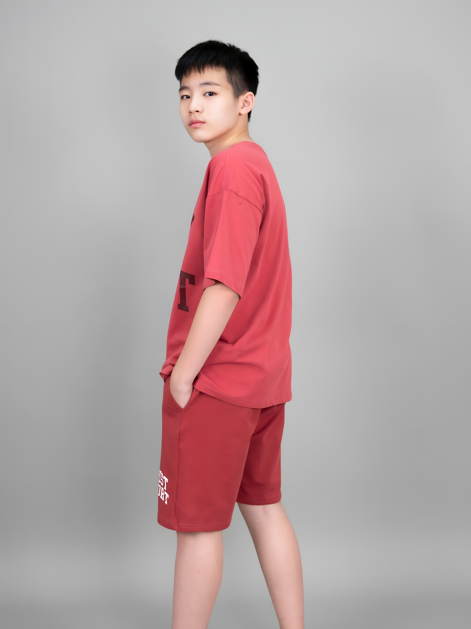 Áo phông dáng rộng đỏ mận_thumbnail_1