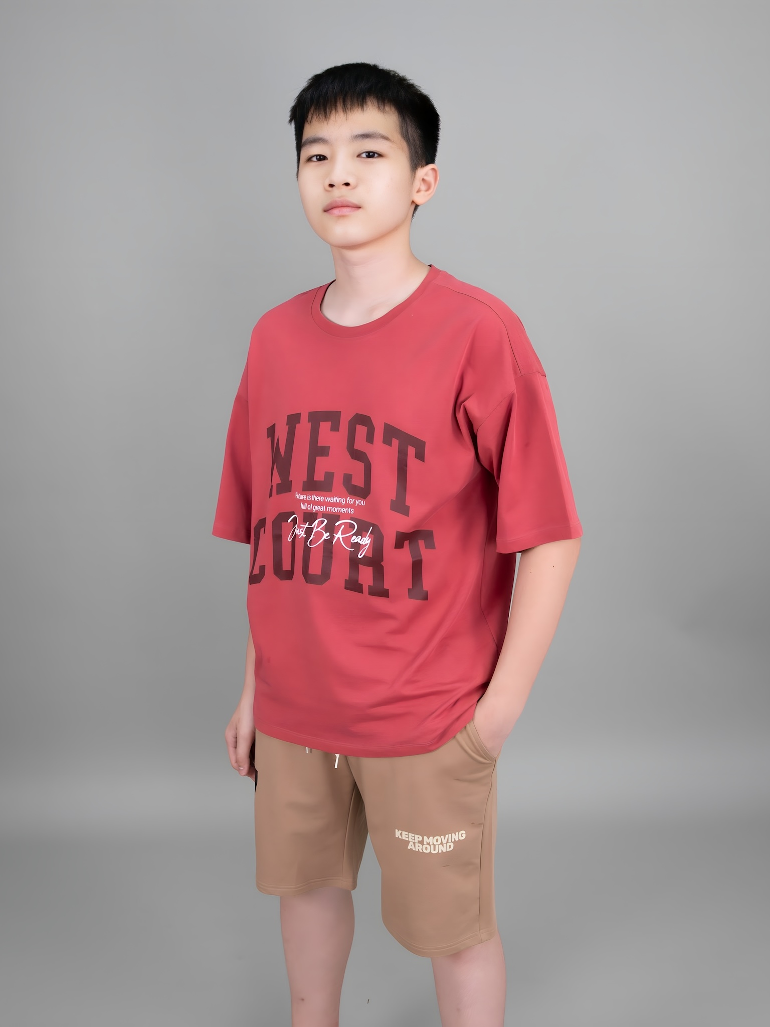 Áo phông dáng rộng đỏ mận_thumbnail_3