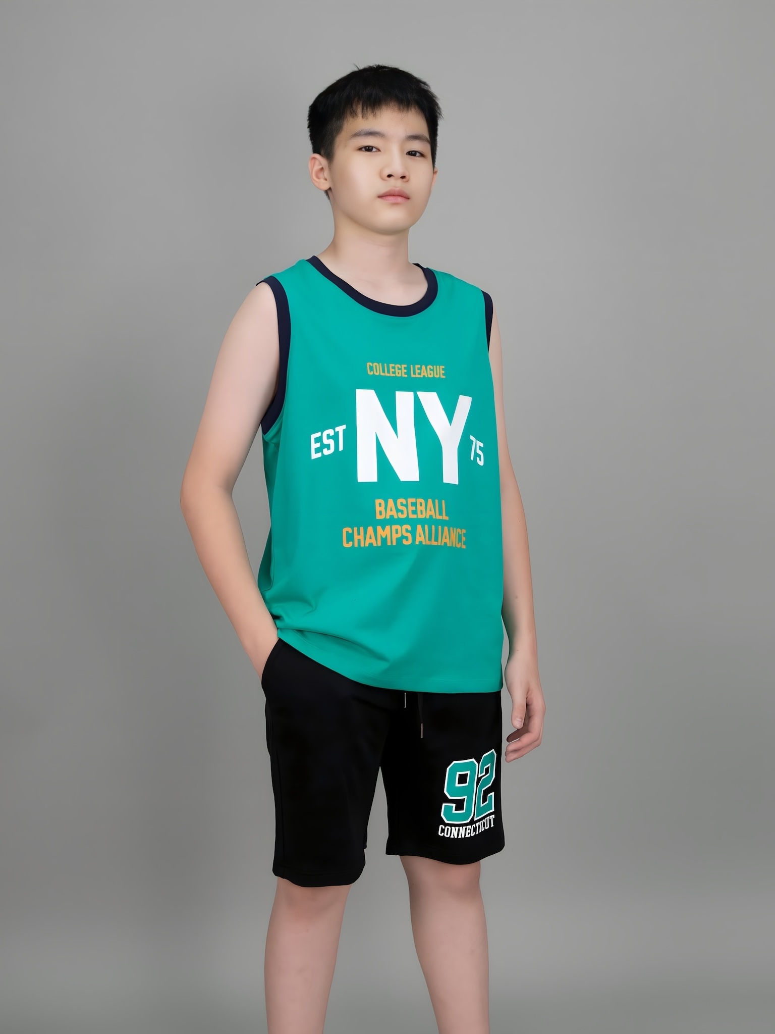 Áo 3 lỗ xanh lá in chữ NY_thumbnail_2