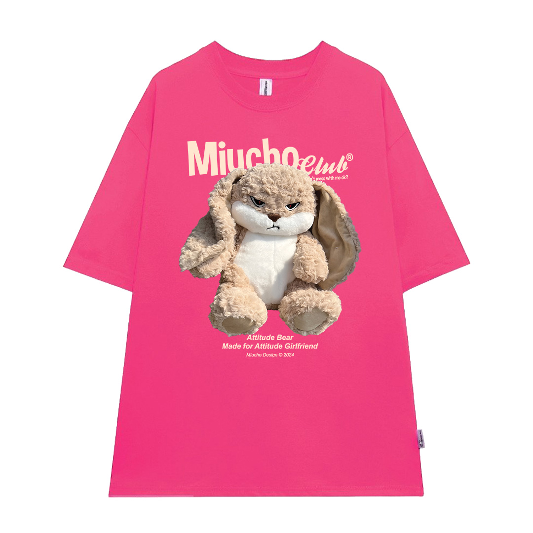 Áo thun cặp đôi couple local brand form rộng ATD722 Miucho cotton cổ tròn in graphic