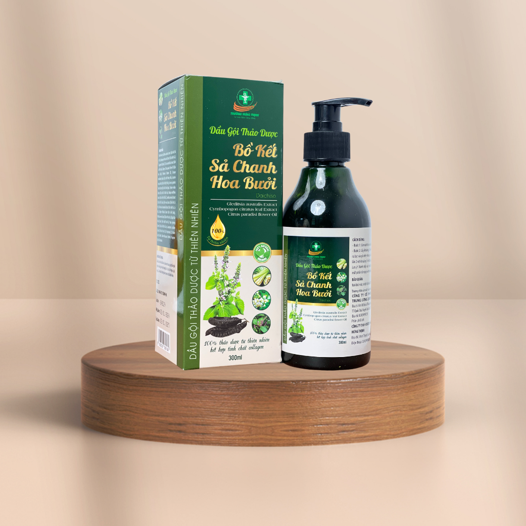 DẦU GỘI THẢO DƯỢC BỒ KẾT SẢ CHANH HOA BƯỞI