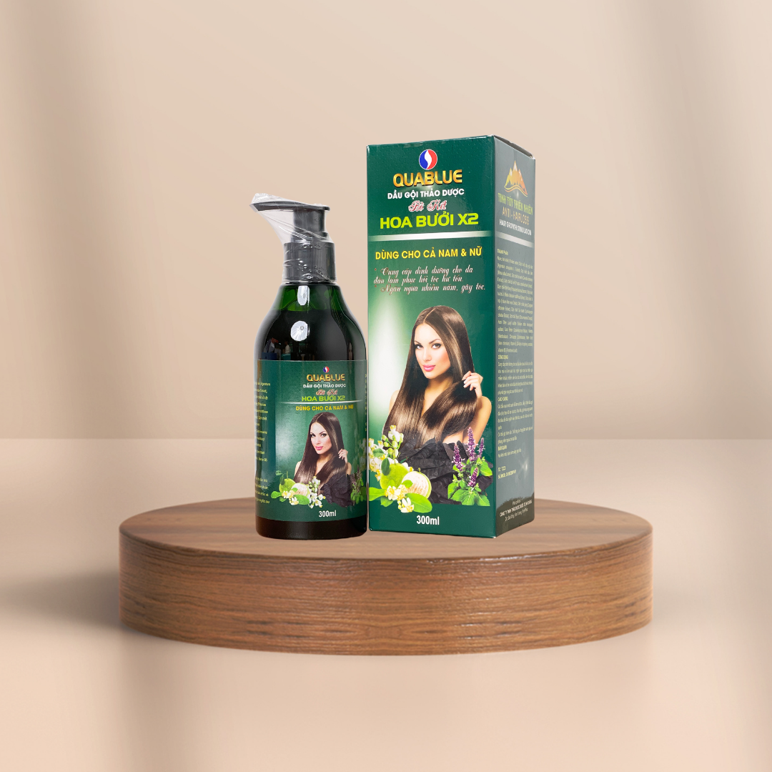 DẦU GỘI THẢO DƯỢC BỒ KẾT HOA BƯỞI X2 QUABLUE
