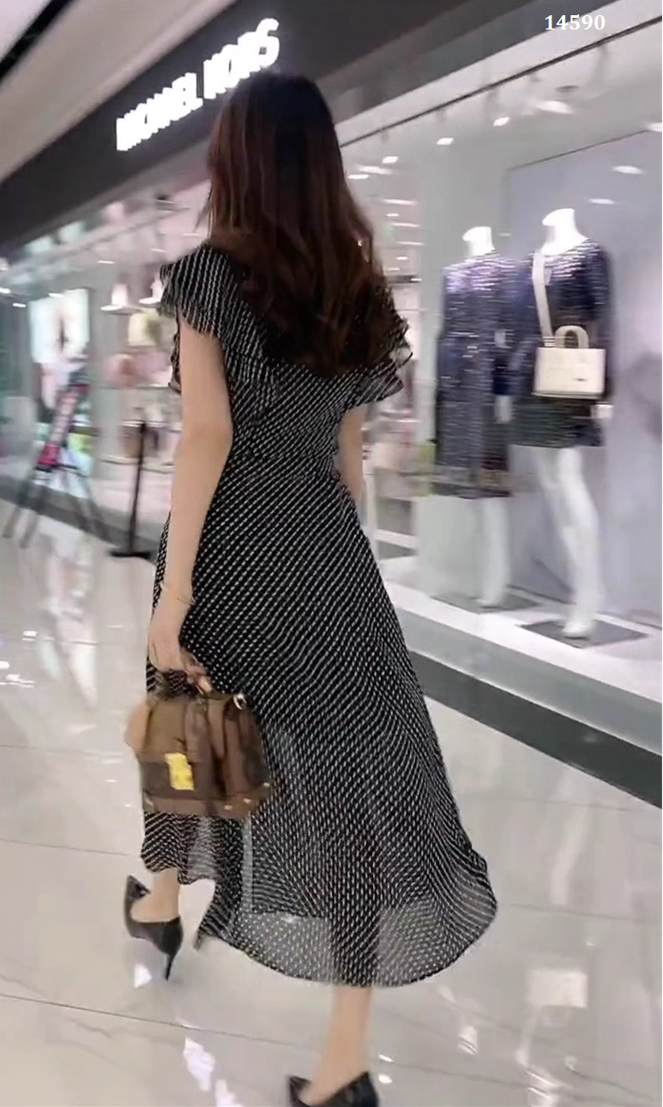 14590-Set đầm bi  2 kiểu cổ bẻ  tay tiên cách điệu (voan, lót)_thumbnail_4