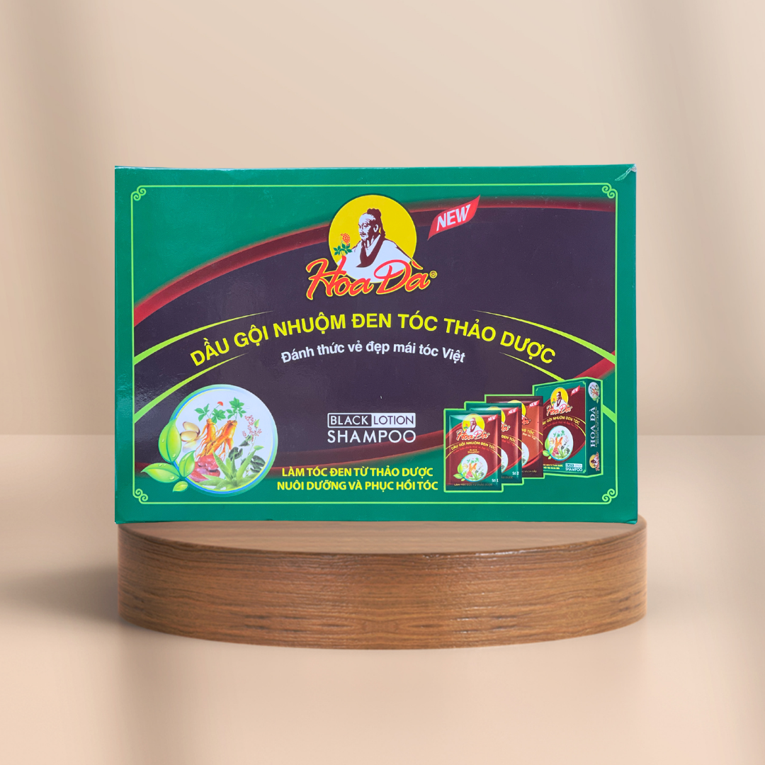 DẦU GỘI NHUỘM ĐEN TÓC THẢO DƯỢC HOA ĐÀ