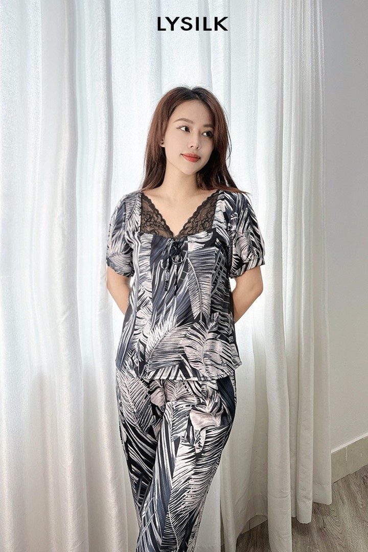 Bộ ngủ áo cộc tay, quần dài LSD04