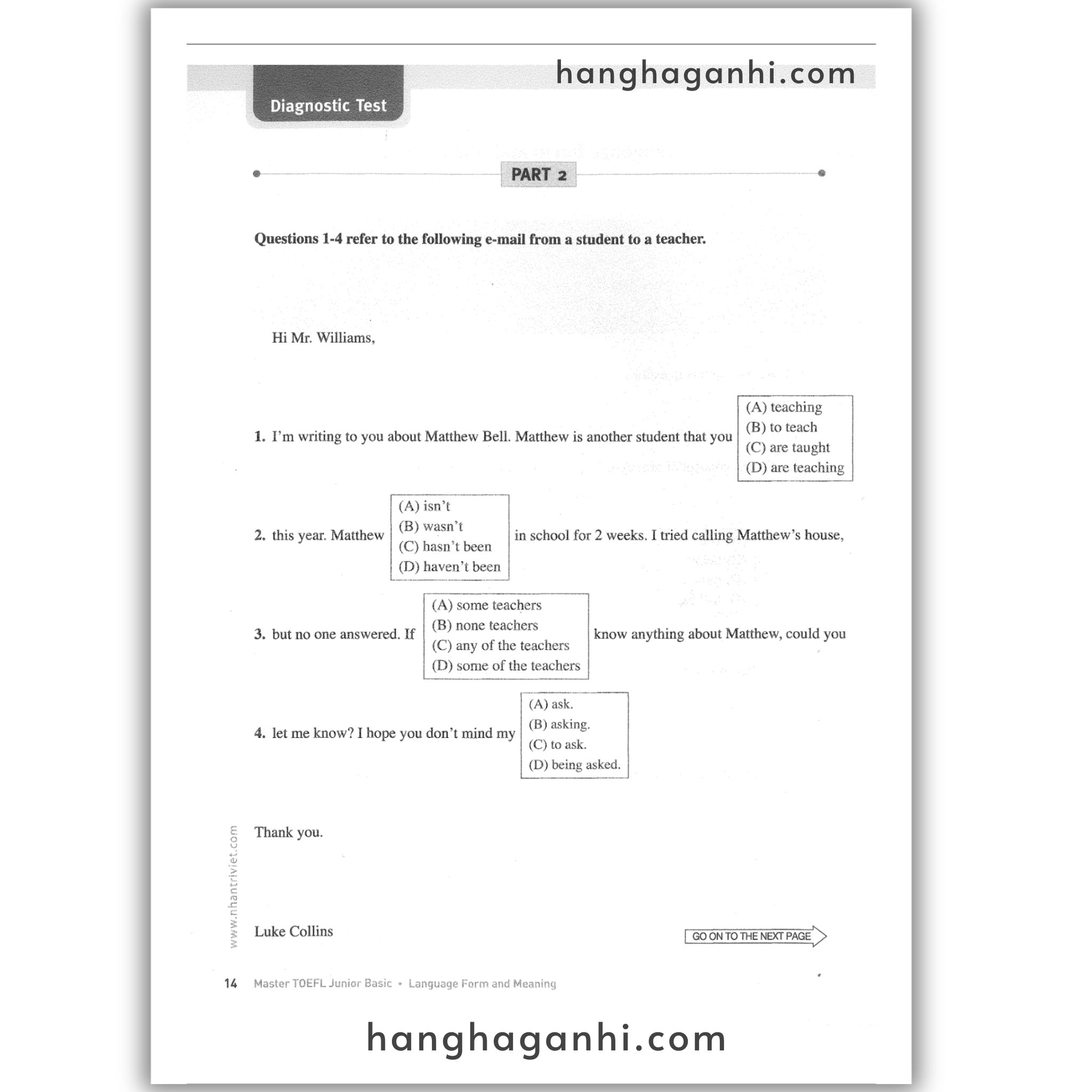 [Sách] Master TOEFL Junior Basic: Language Form & Meaning_thumbnail_4