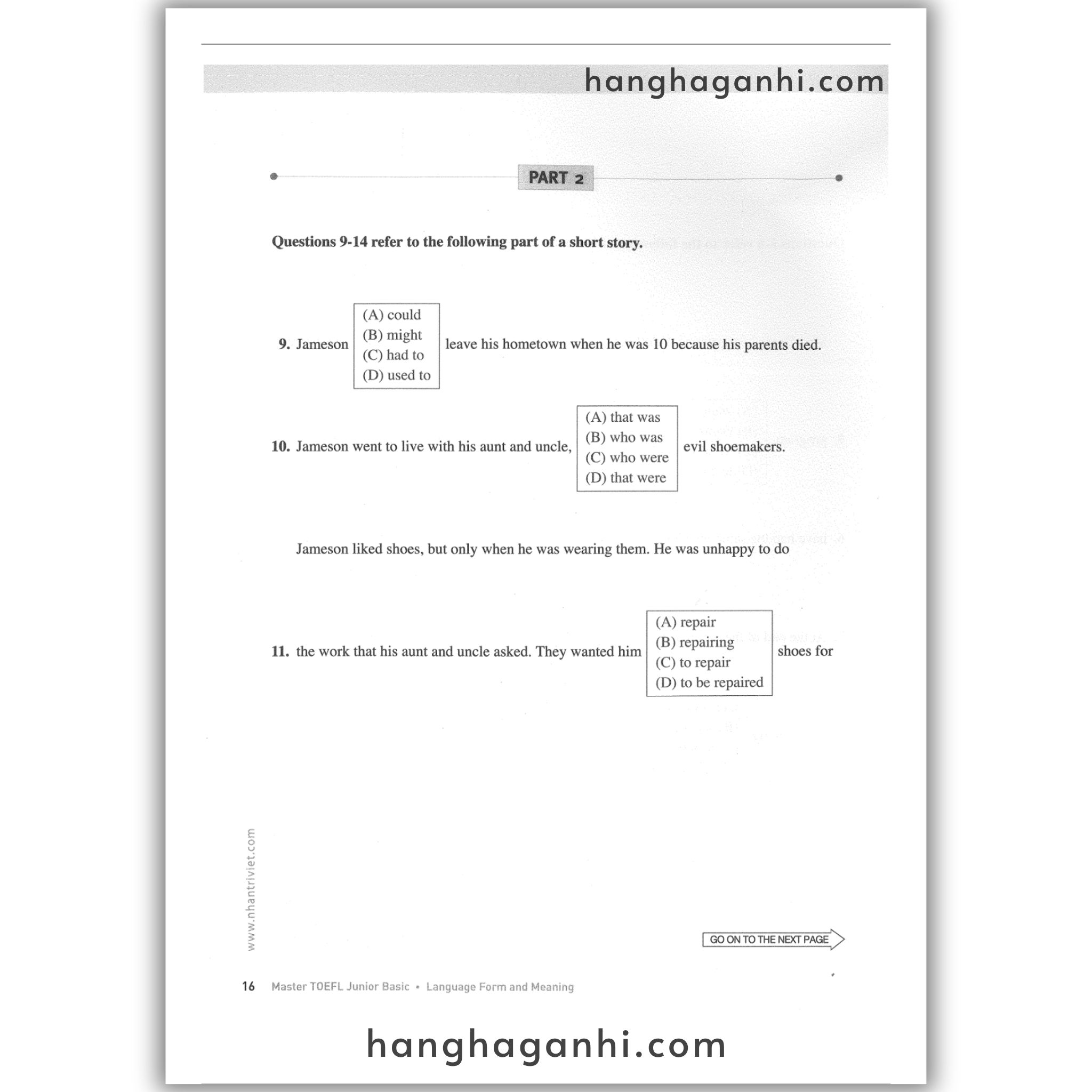 [Sách] Master TOEFL Junior Basic: Language Form & Meaning_thumbnail_7