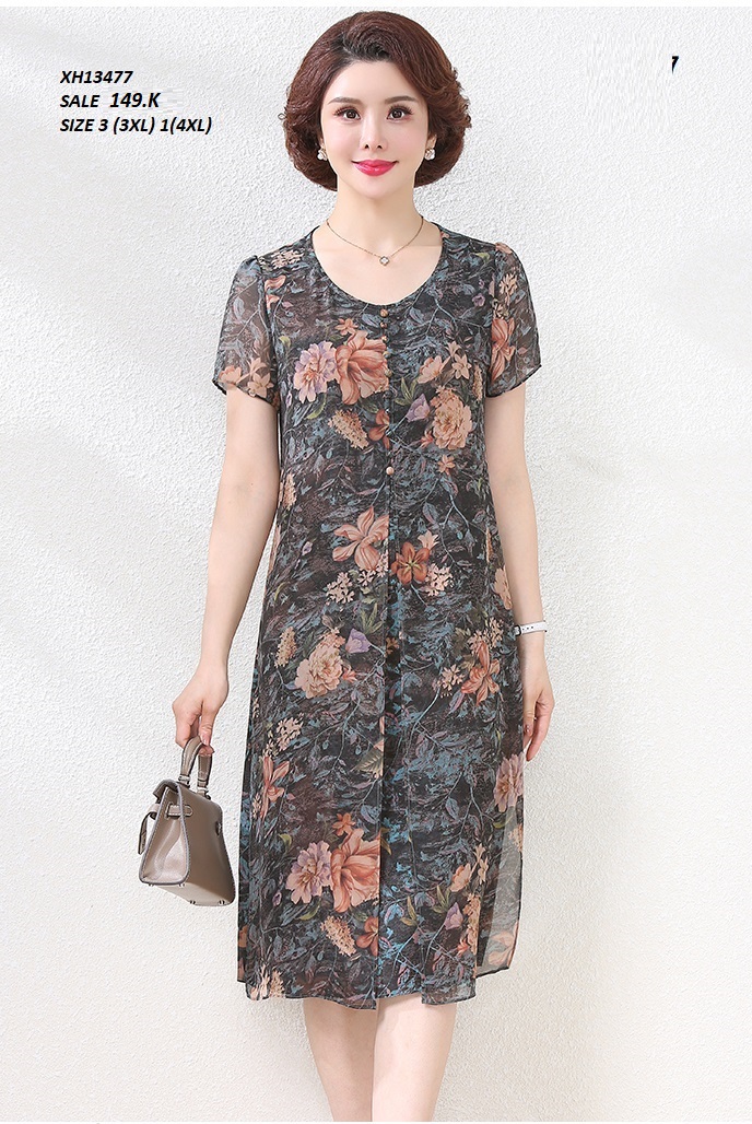 13477-Đầm voan suông xẻ tà cách điệu (voan in, có lót)_thumbnail_0