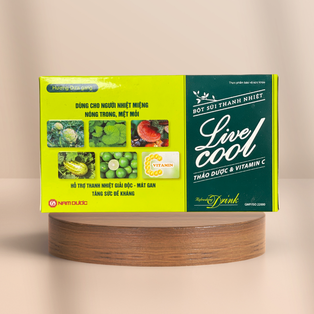 LIVE COOL BỘT SỦI THANH NHIỆT DƯA GANG