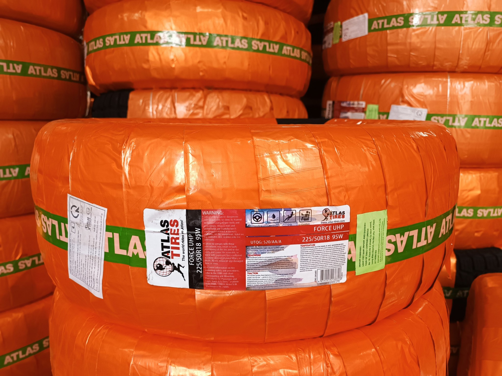 Lốp 225/50R18 FORCE UHP 95W ATLAS (HB) ECE CCC PCI VCM