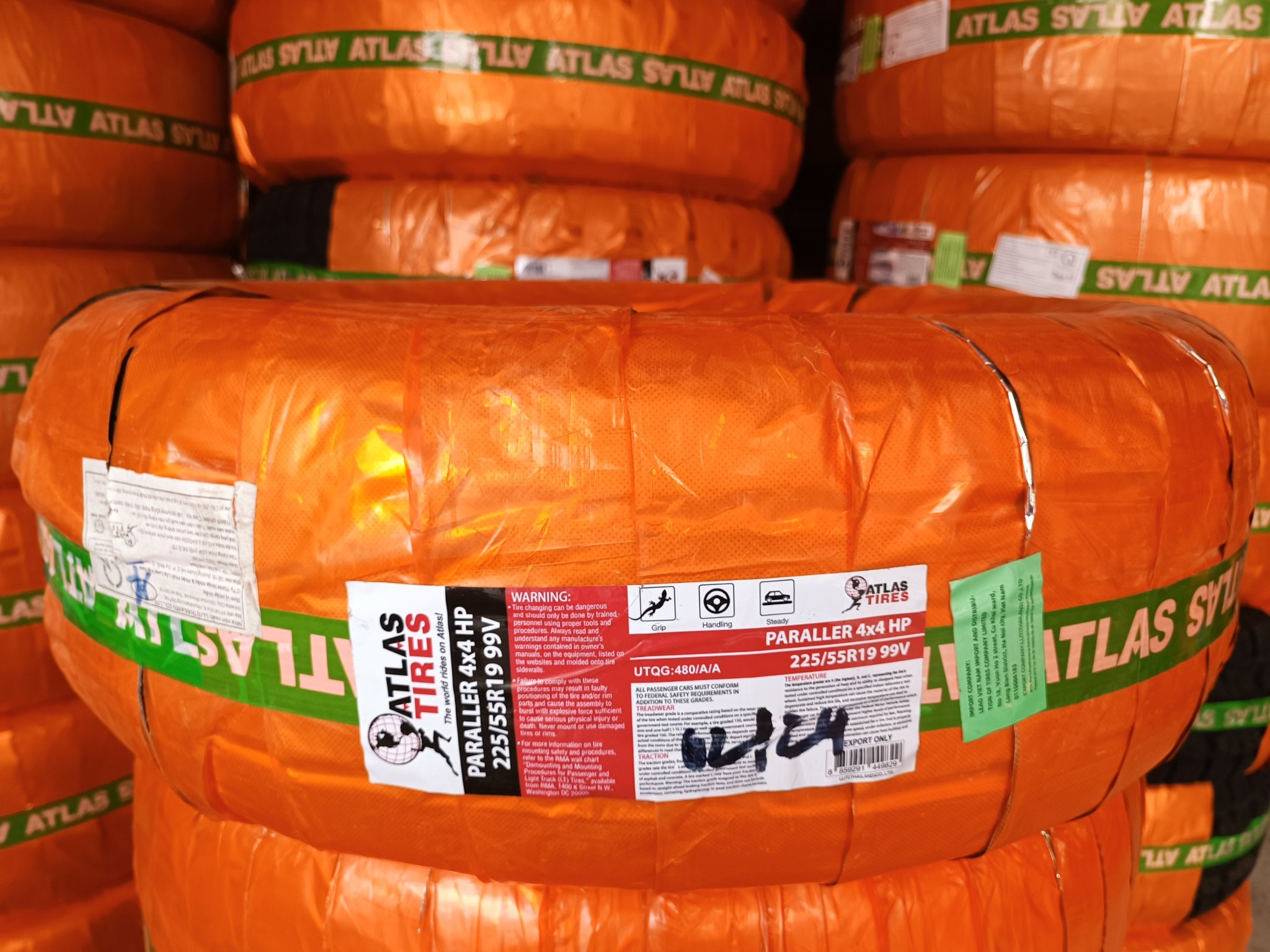 Lốp 225/55R19 PARALLER 4X4 HP 99V ATLAS (HB) ECE PCI P-trial