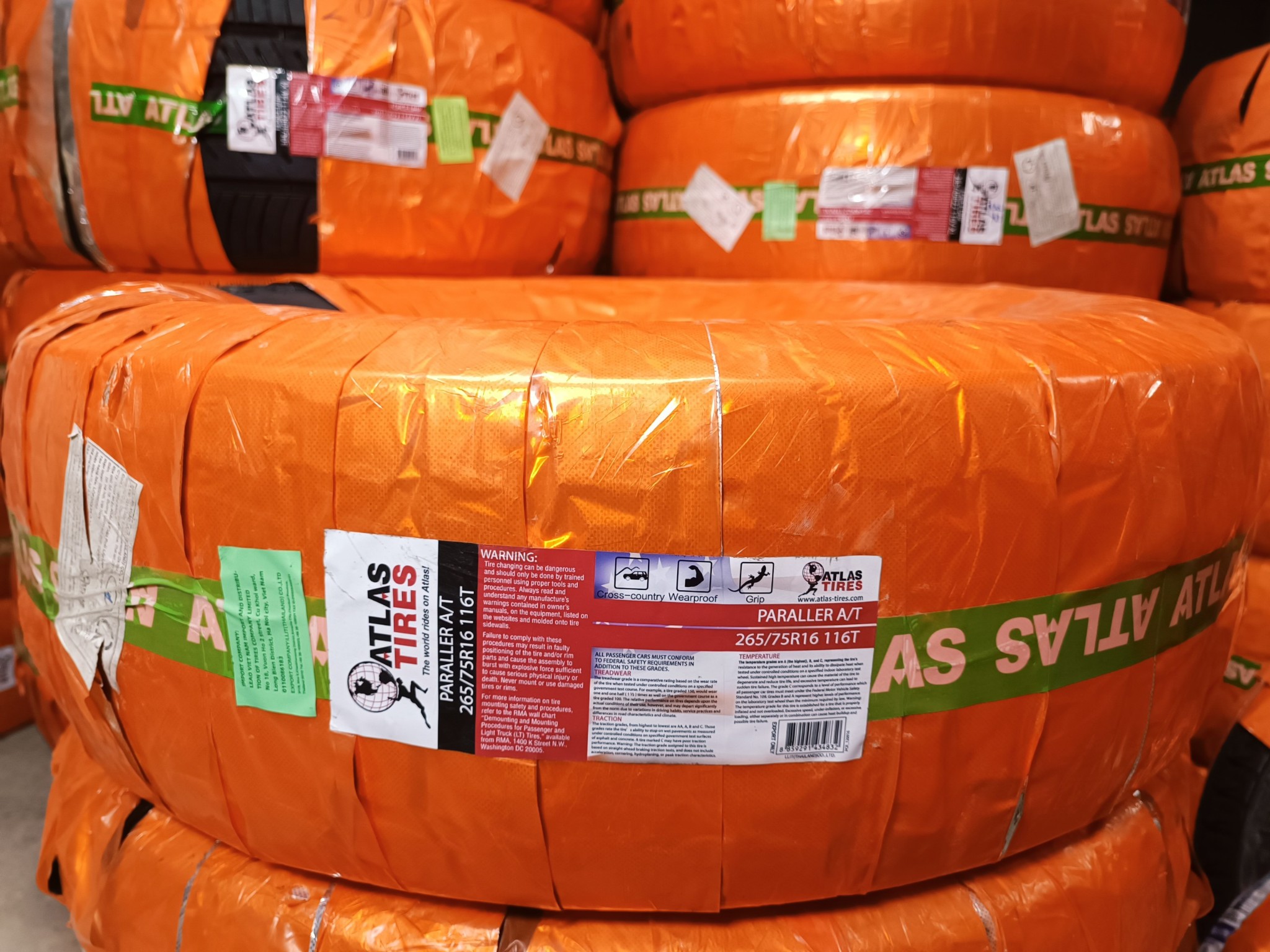 Lốp 265/75R16 PARALLER AT 116T AT (HB) OWL PCI