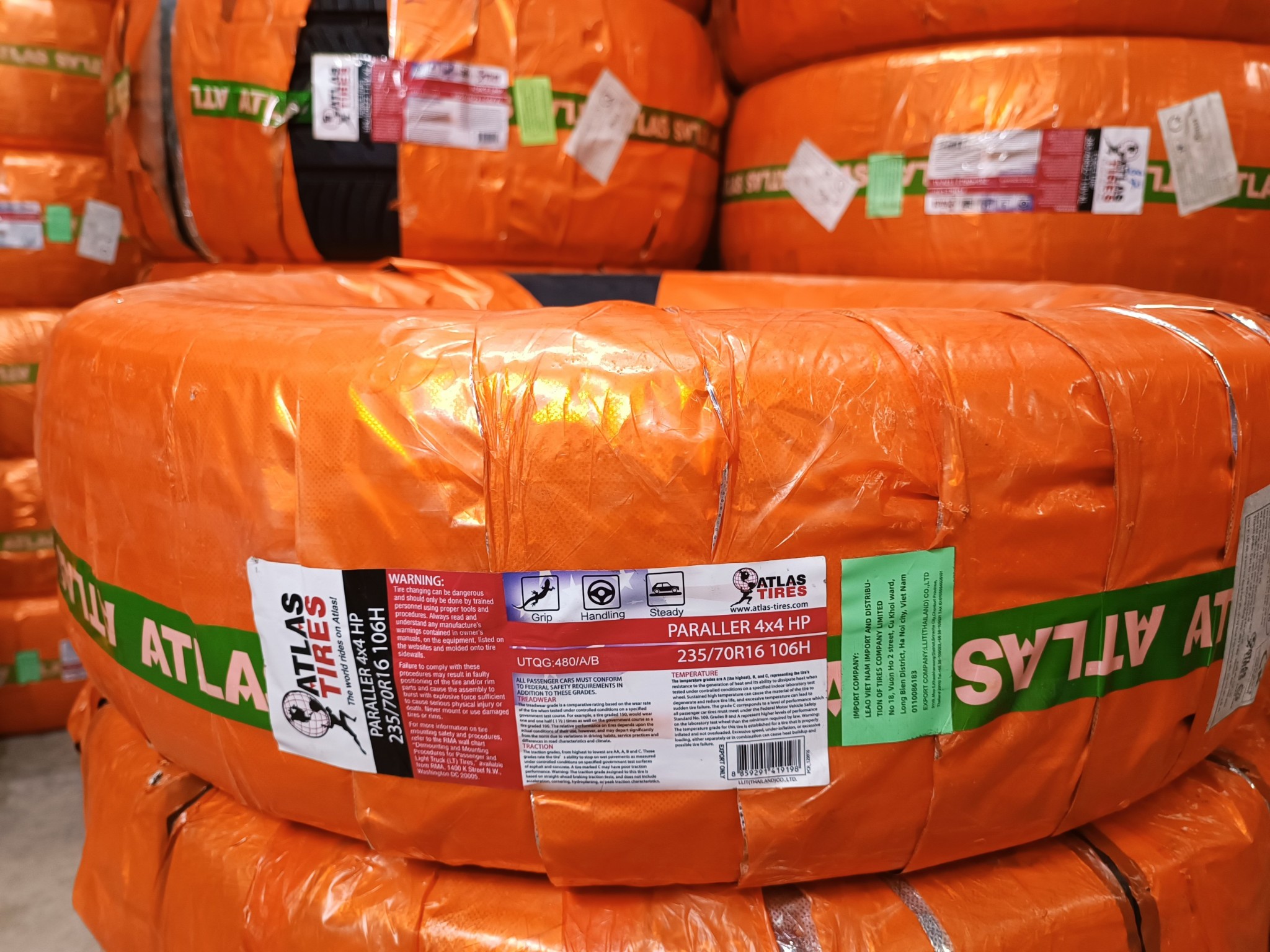 Lốp 235/70R16 PARALLER 4*4 HP 106H ATLAS ( HB) PCI