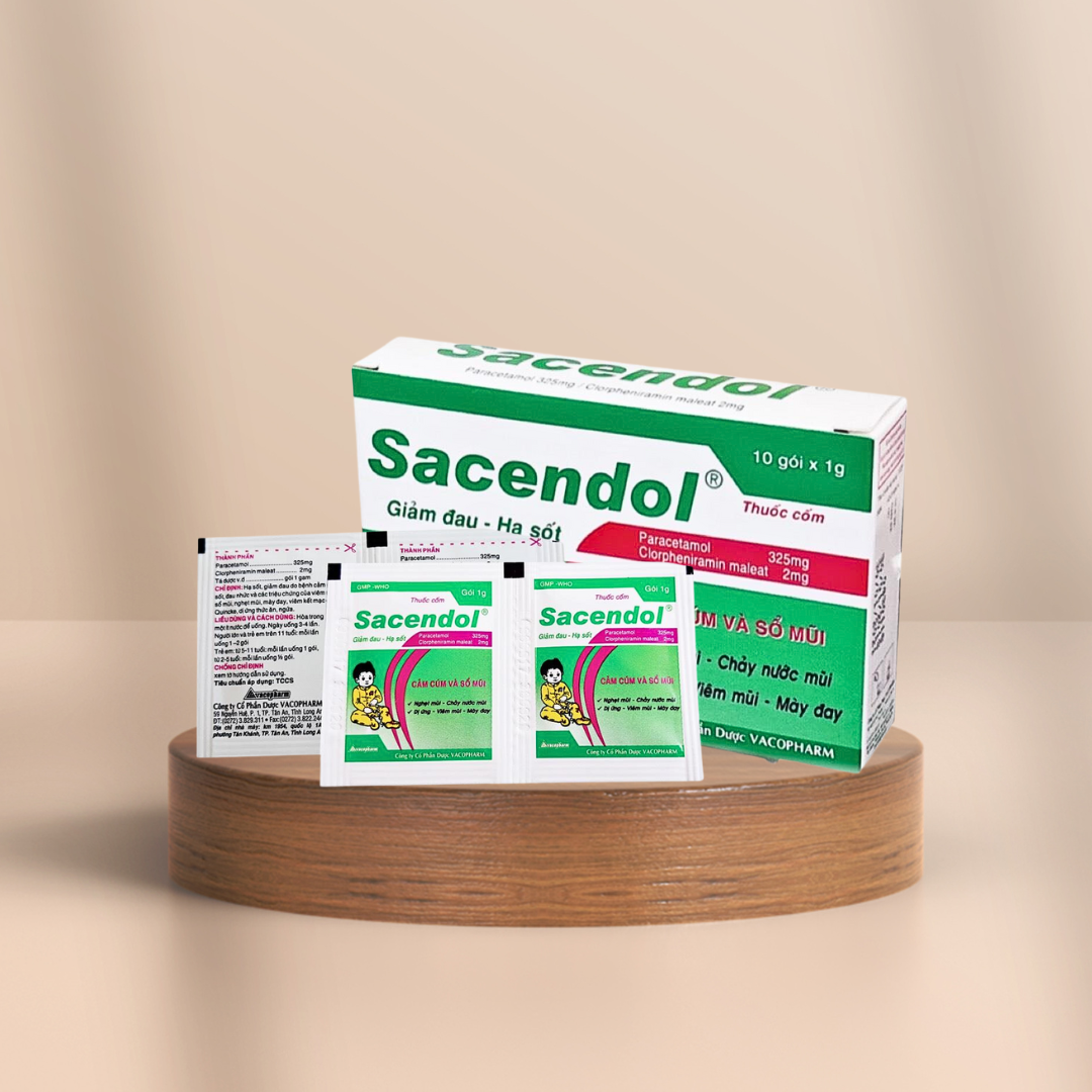 SACENDOL ( GIẢM ĐAU HẠ SỐT 325 ) HỘP 30 GÓI