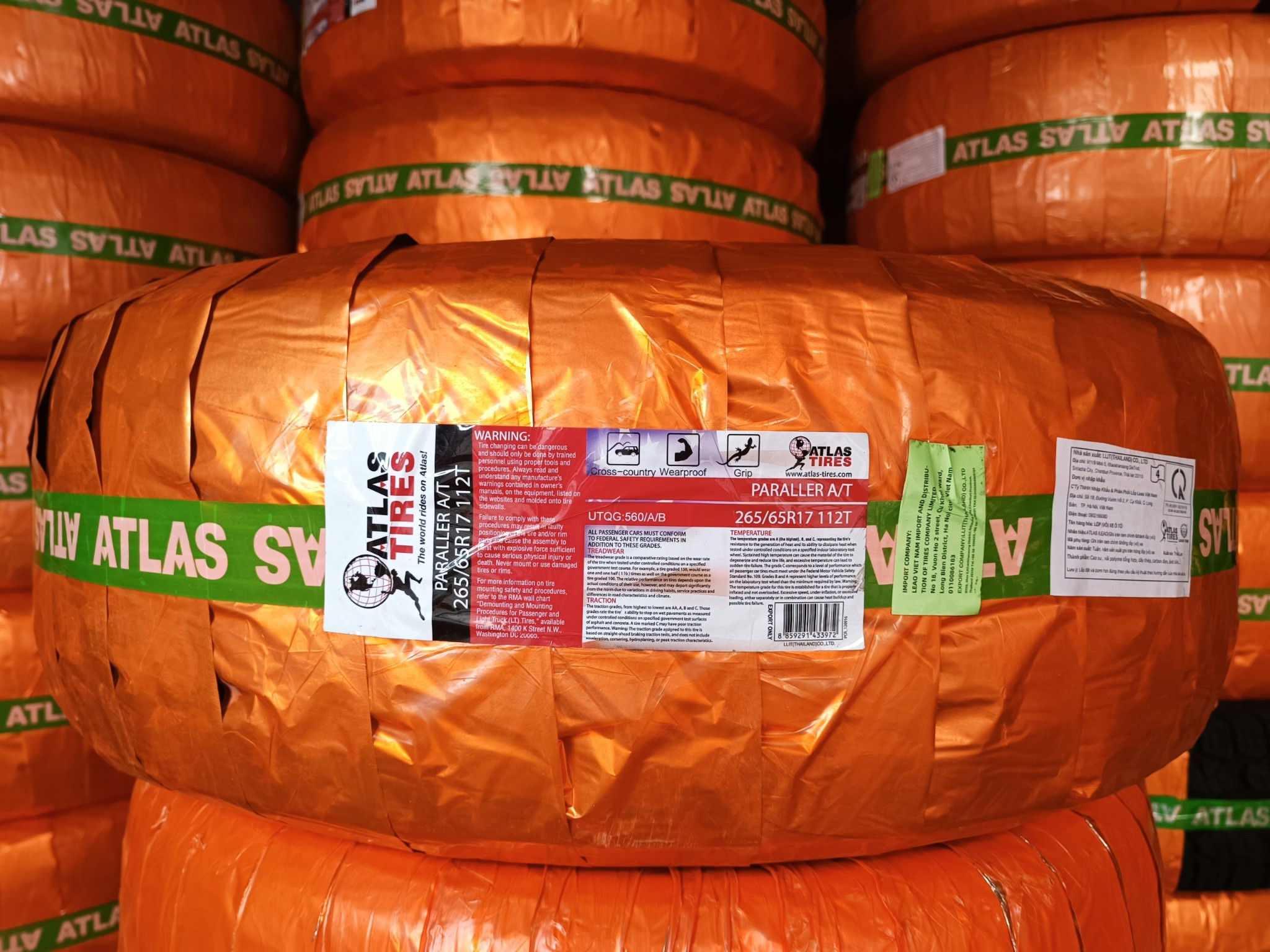 Lốp 265/65R17 PARALLER AT 112T AT (HB) BIS OWL PCI