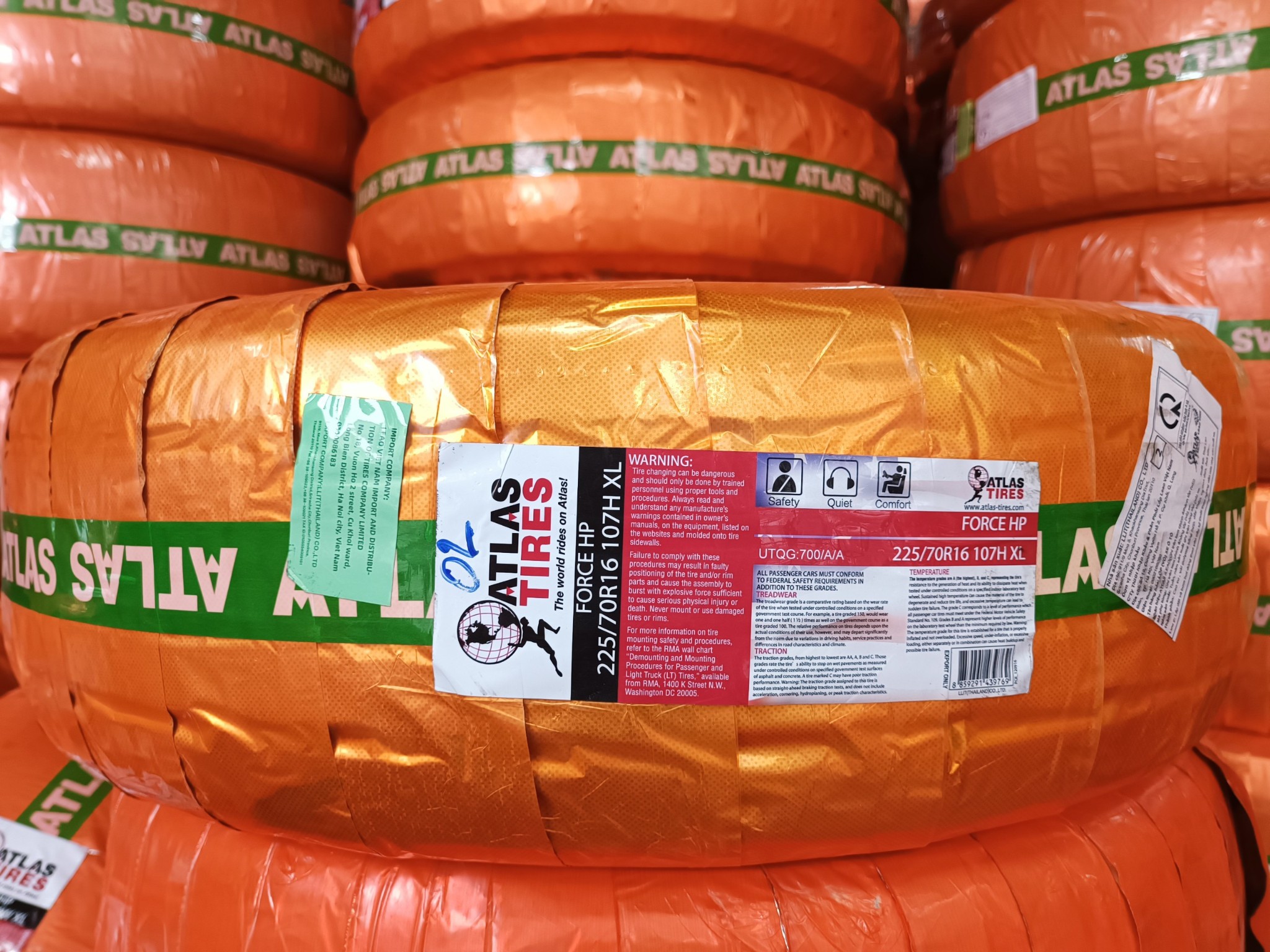 Lốp 225/70R16 FORCE HP 107H XL ATLAS (HB) PCI