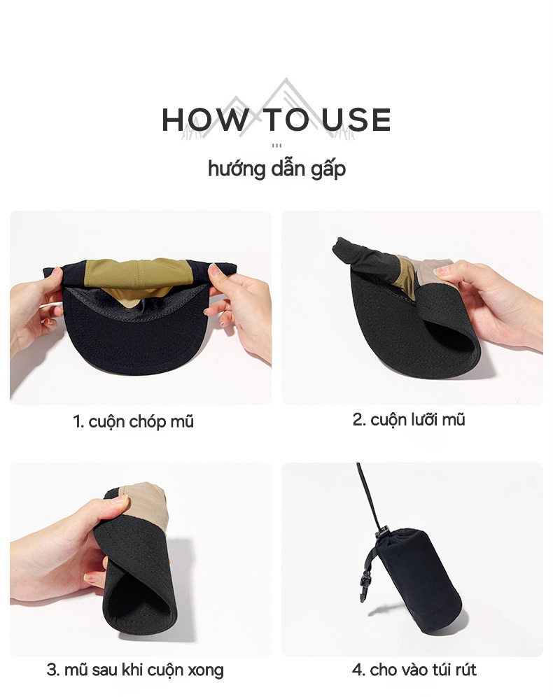 Mũ lưỡi trai cuộn gọn WASC FOLD HZ2424_thumbnail_2