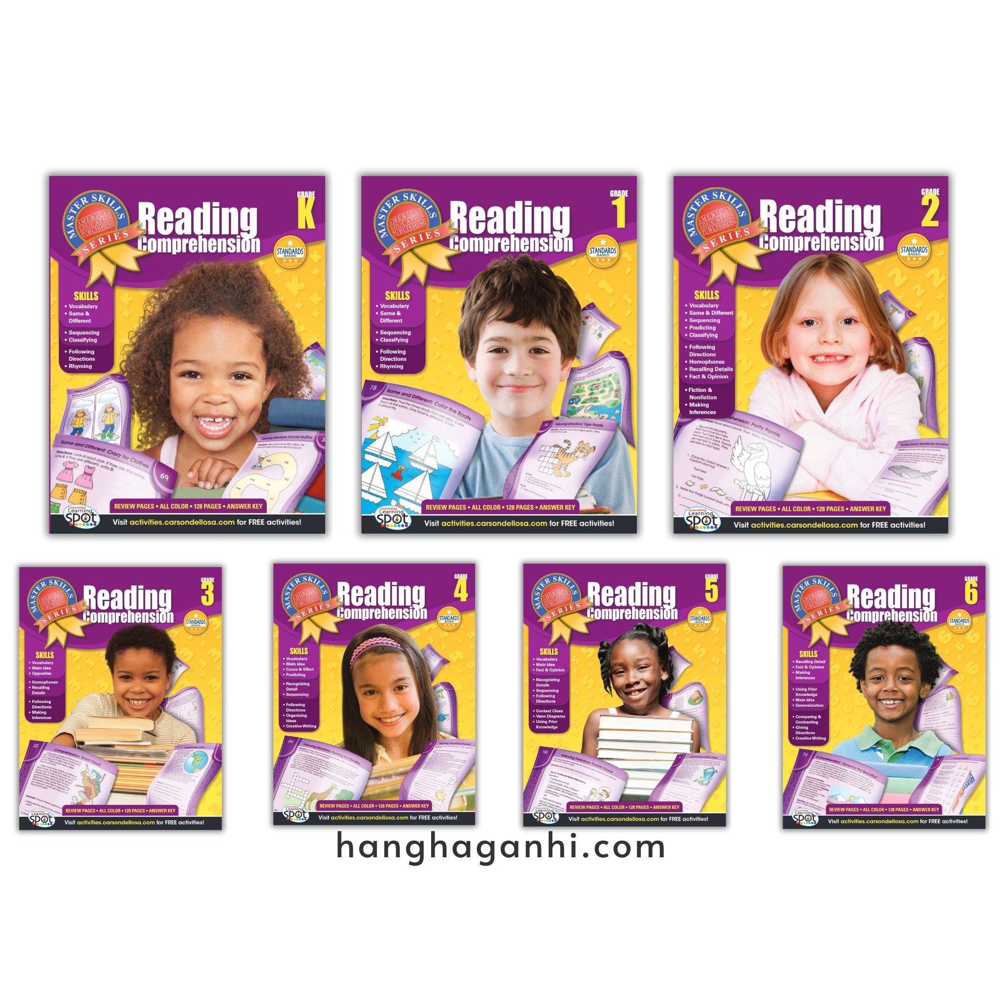 Trộn Bộ 7 Cuốn Master Skills Reading Comprehension (Grade K- Grade 6)_thumbnail_0