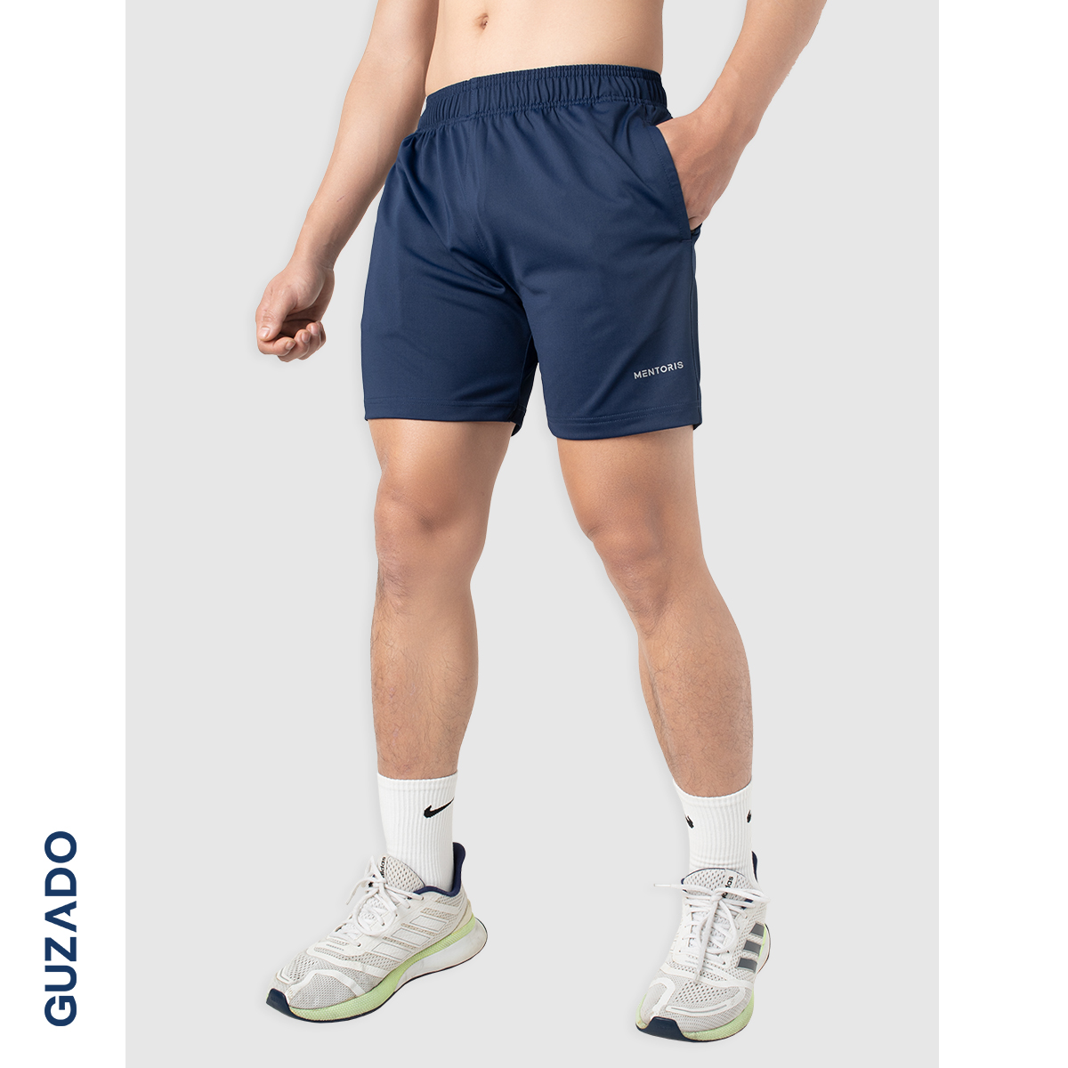 Quần Short Thể Thao Nam GUZADO Vải Thun Lạnh Siêu Co Giãn MSR10