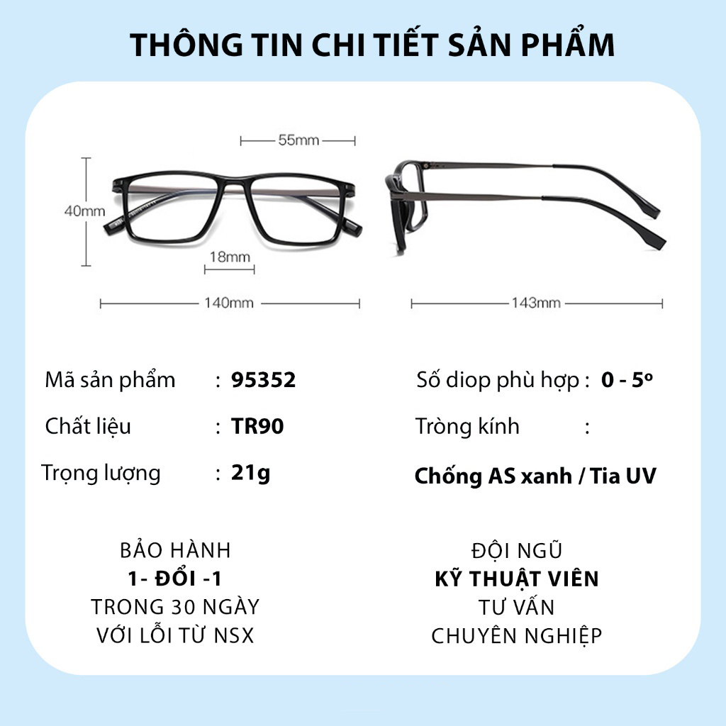 Gọng kính viền chữ nhật 95352_thumbnail_2