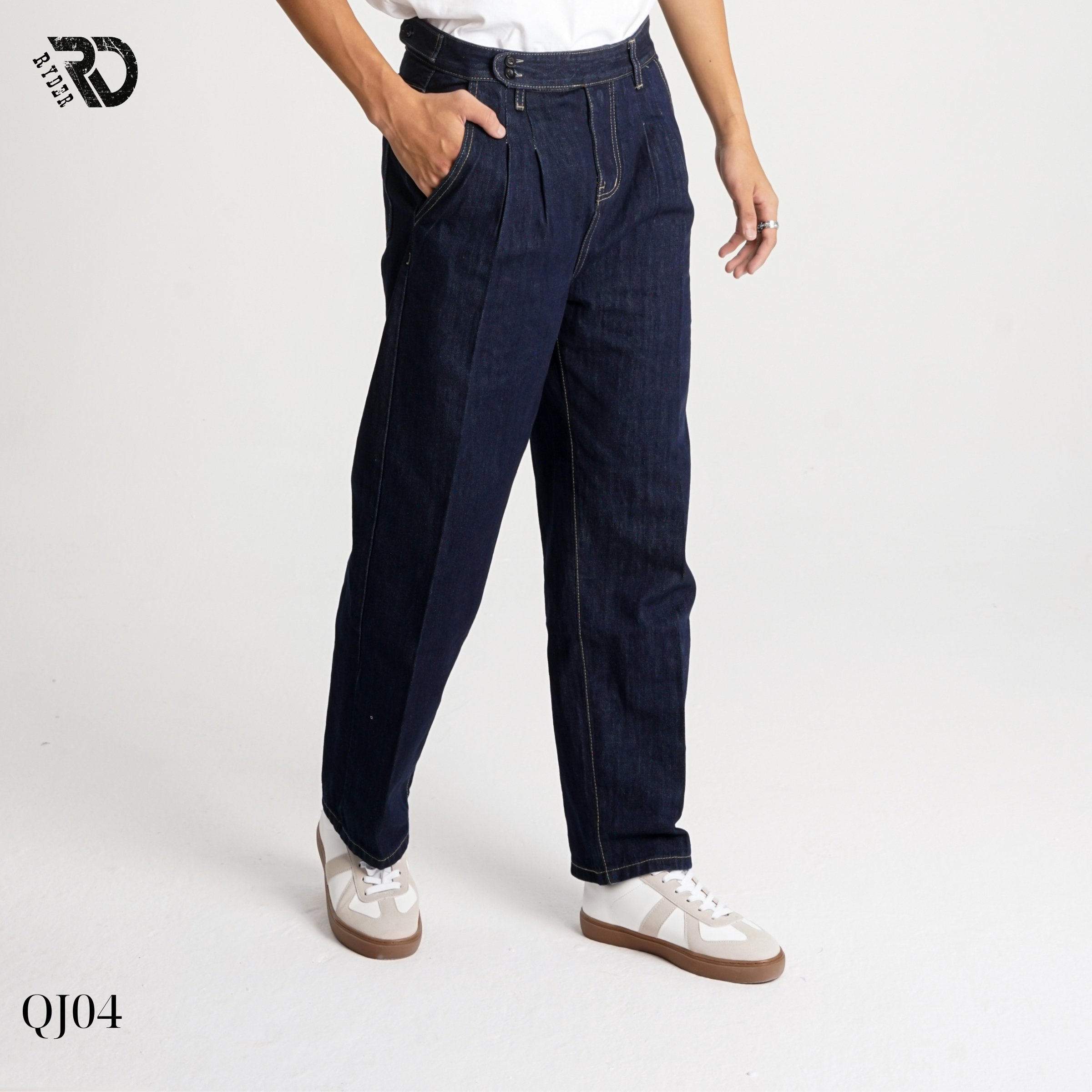 Quần Denim Straight jean sidetap QJ04
