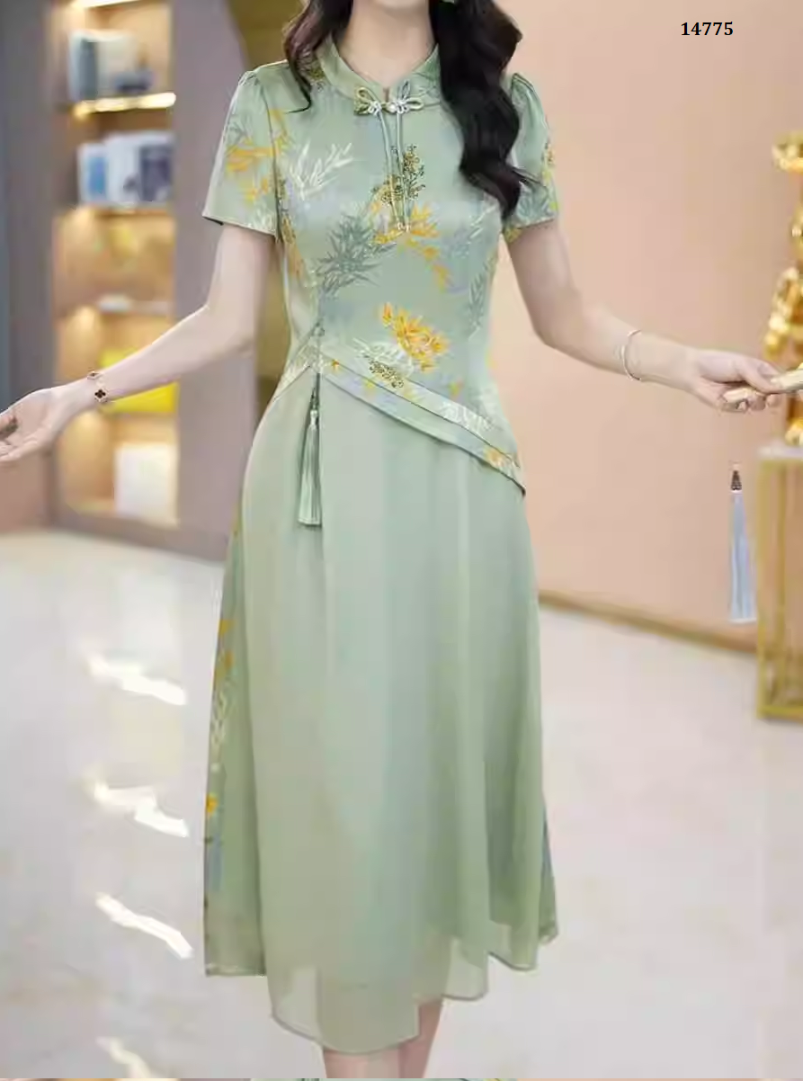 14775-Đầm suông A cổ tàu phối vạt cutout cách điệu ( lụa mango, voan)_thumbnail_0