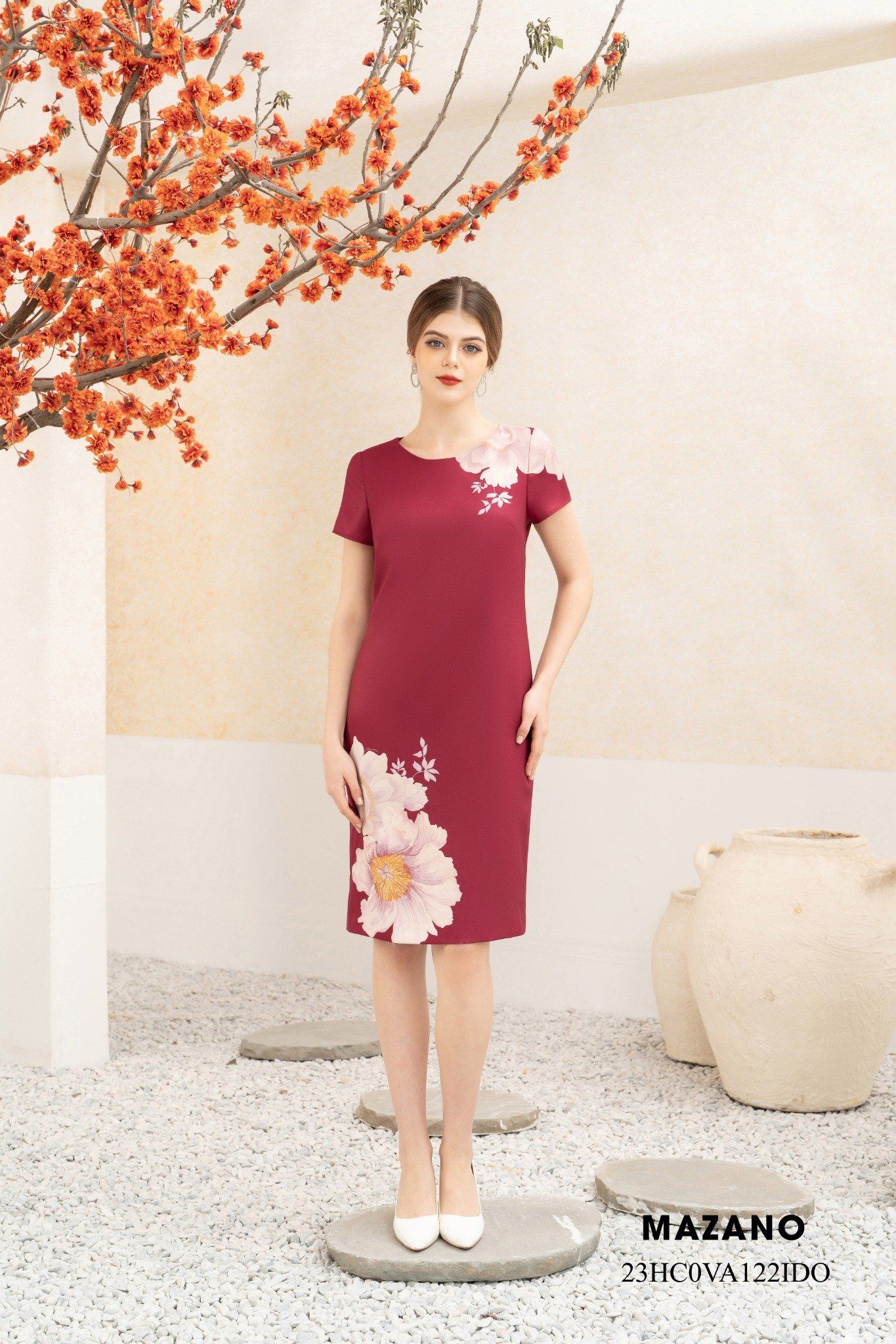 ĐẦM SUÔNG IN HOẠ TIẾT MẪU ĐƠN CÁNH BƯỚM