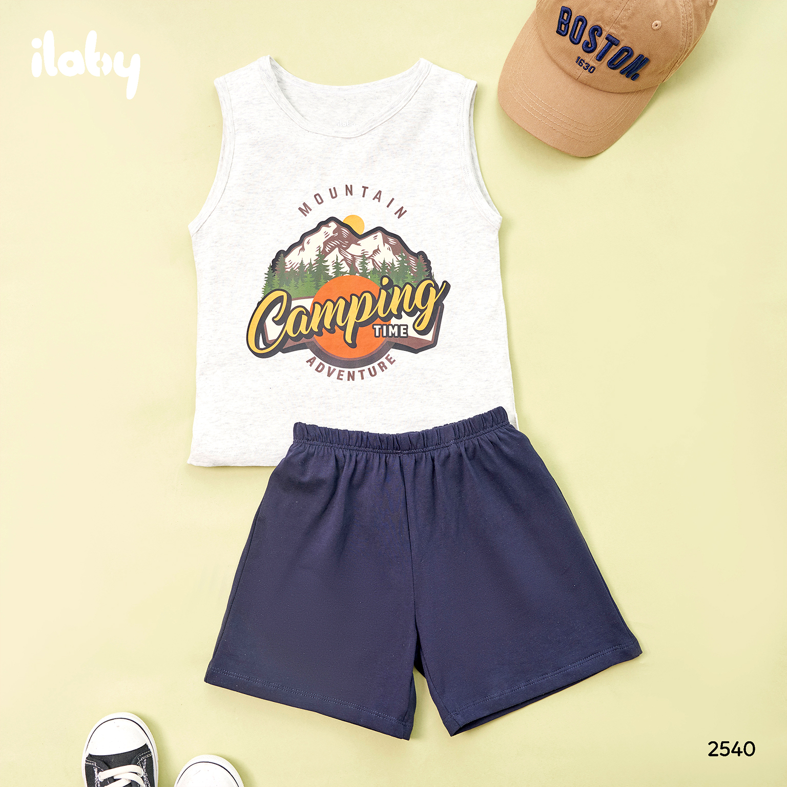 Bộ áo sát nách in hình quần màu