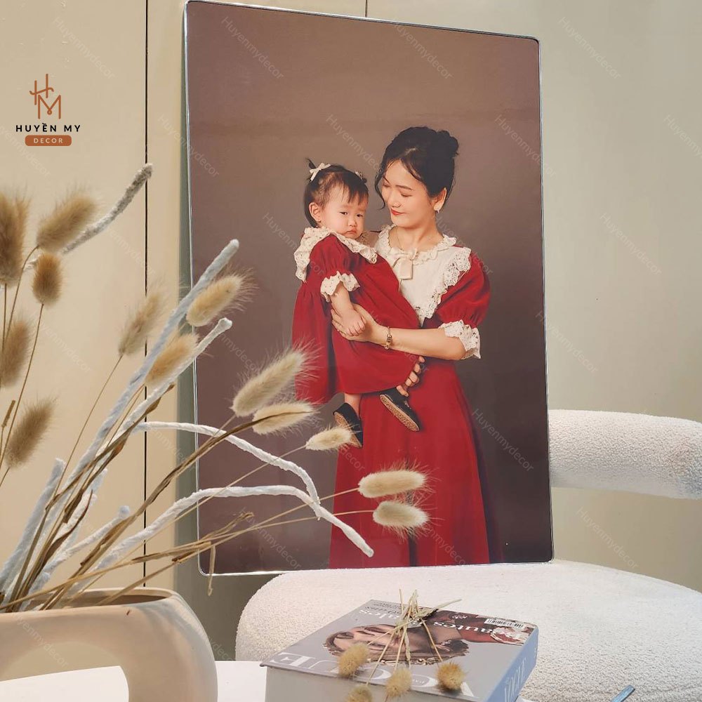 Khung Ảnh Tráng Gương 60x90cm In Theo Yêu Cầu Treo Tường ,In Ảnh Giá Rẻ Hiện Đại, Cho Cá Nhân/Gia Đình/Cặp Đôi/Ảnh Cưới