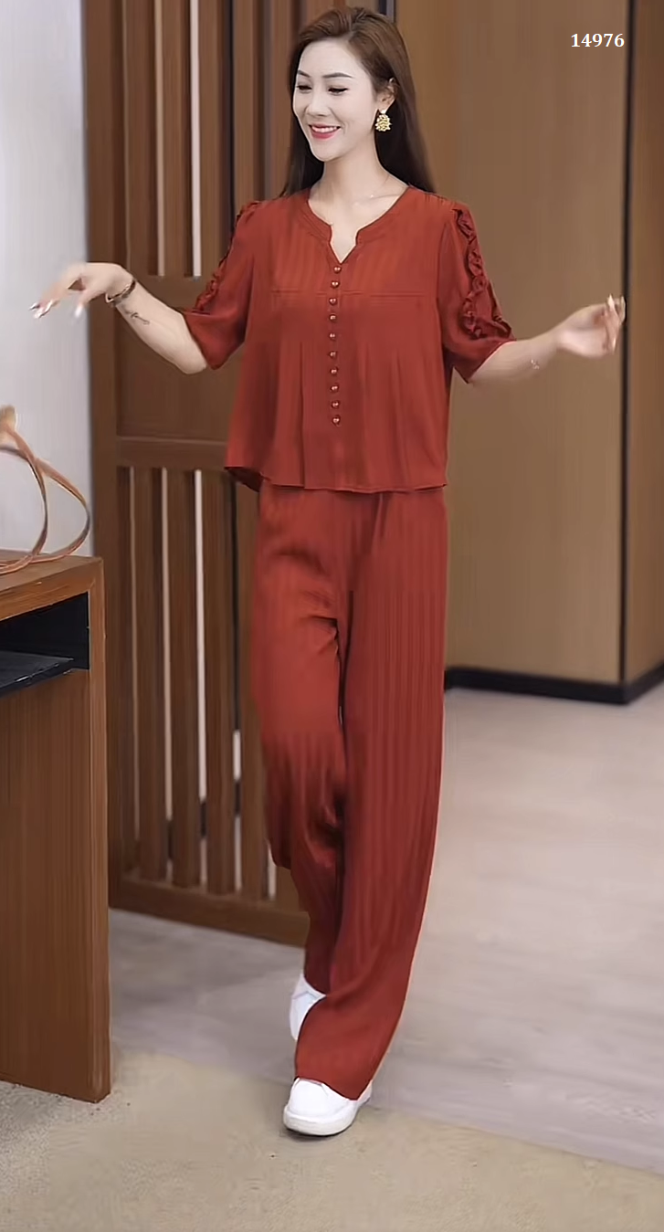 14796-Set bộ áo tay phồng cổ cách điệu kèm quần ống suông ( lụa đũi)_thumbnail_4