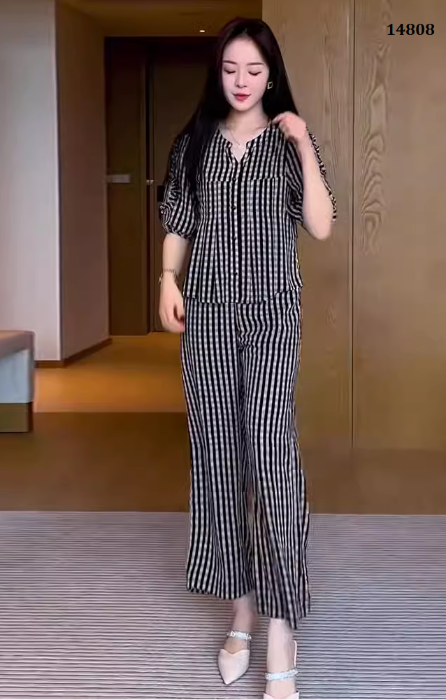 14808-Set áo kèm  quần suông sọc caro ( voan lụa)_thumbnail_0