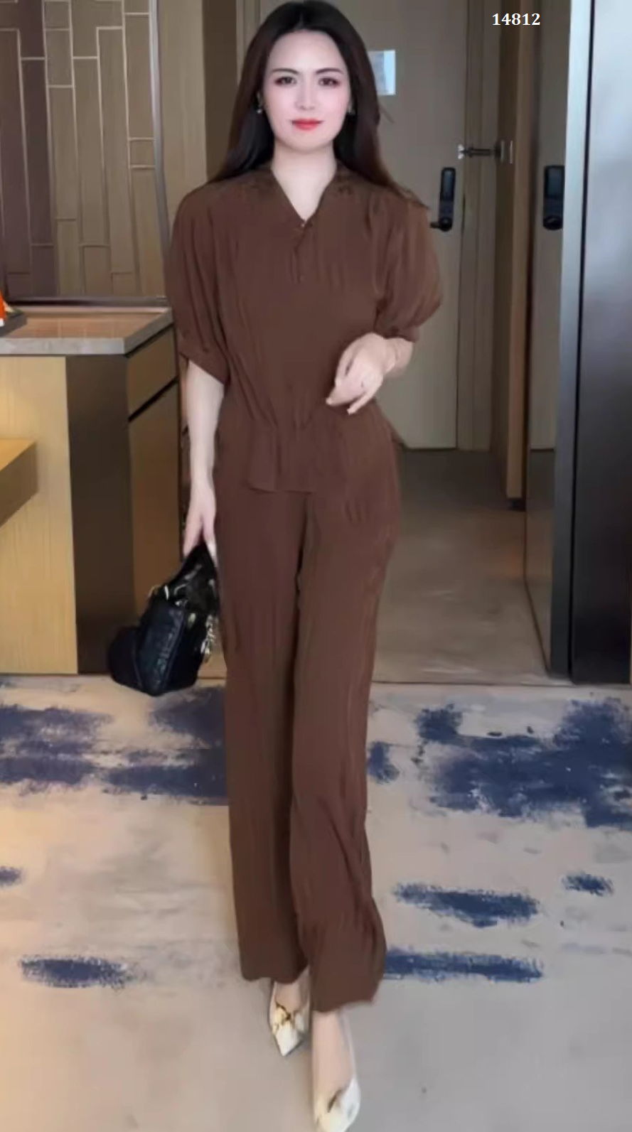 14812-Set áo  tay phồng kèm quần suông lụa đũi (lụa đũi)_thumbnail_1