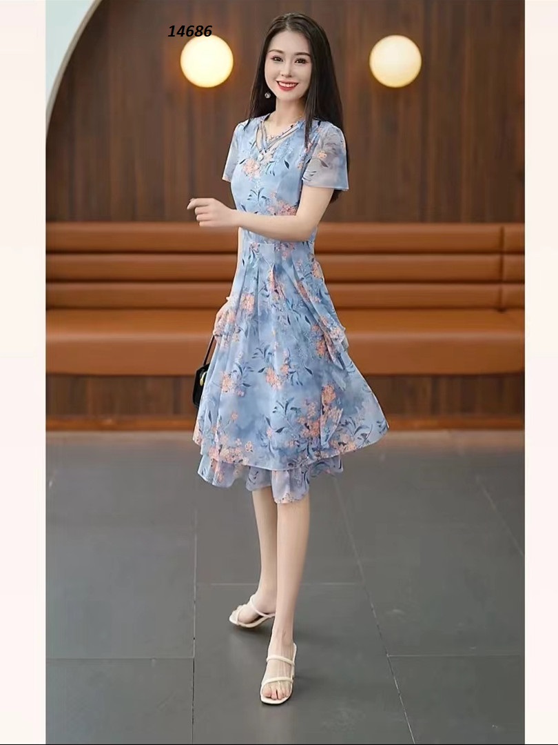 14686-Đầm voan xòe 2 lớp kiểu đan dây cổ (voan+lót)_thumbnail_0