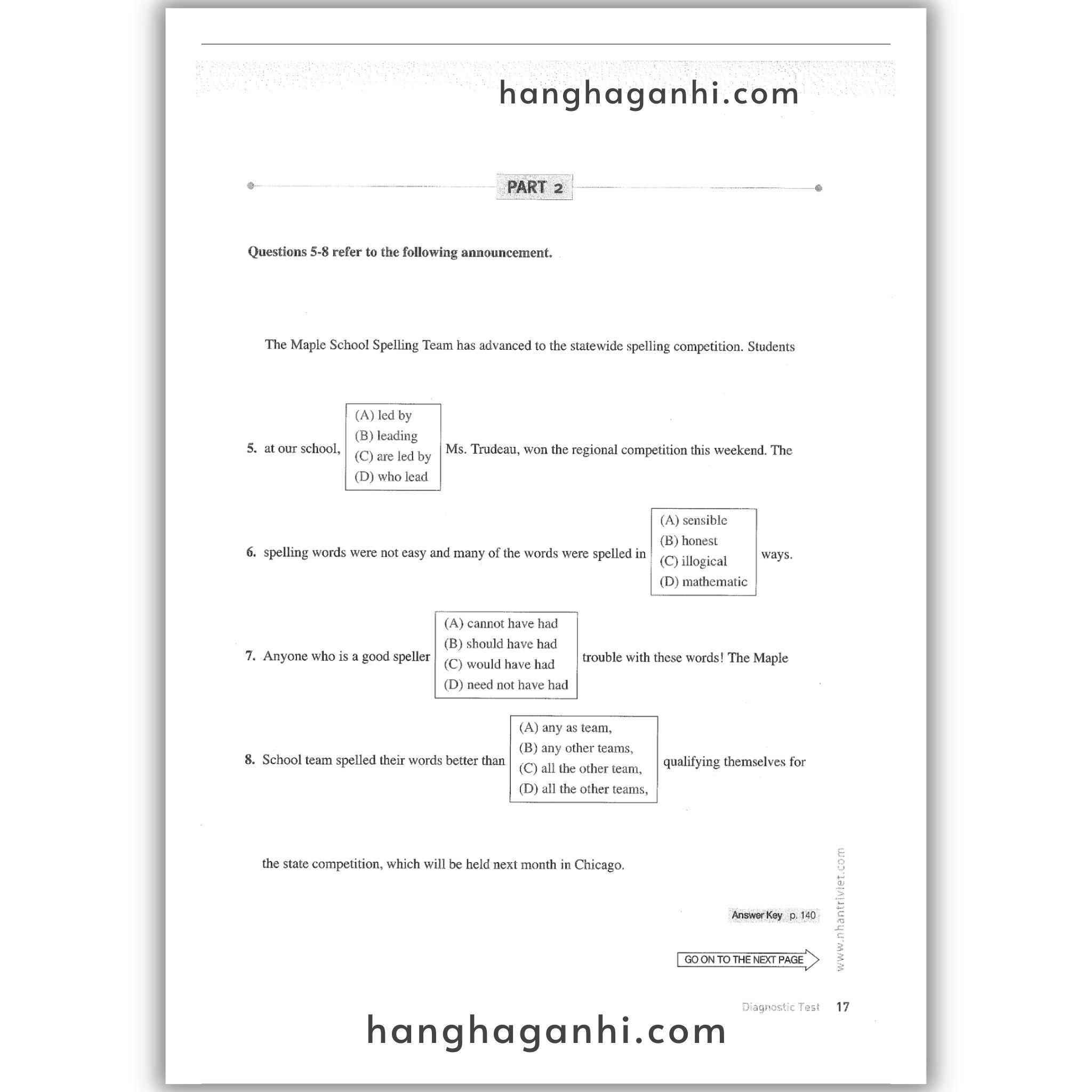 [Sách] Master TOEFL Junior Advanced: Language Form & Meaning_thumbnail_8