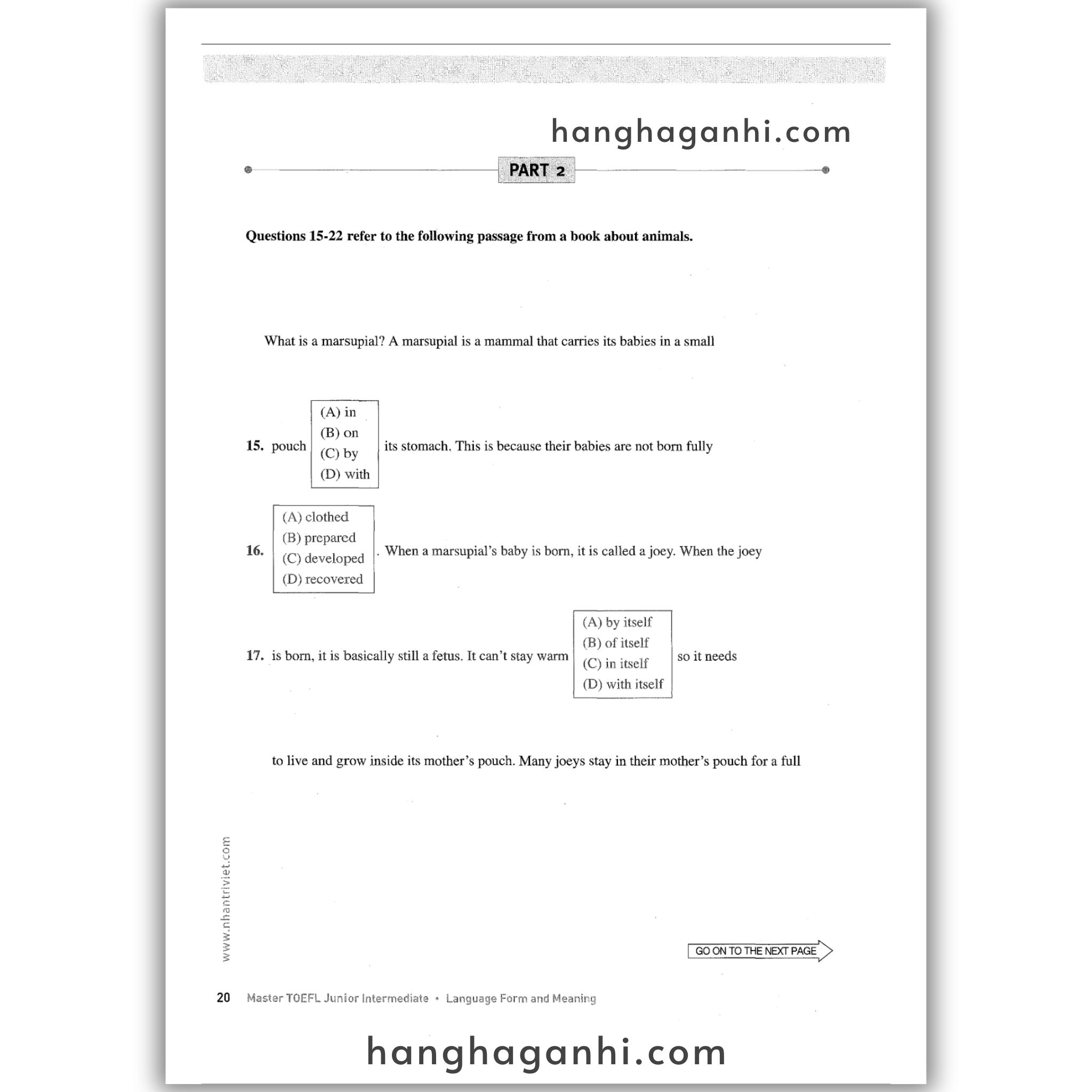 [Sách] Master TOEFL Junior Intermediate: Language Form & Meaning_thumbnail_10