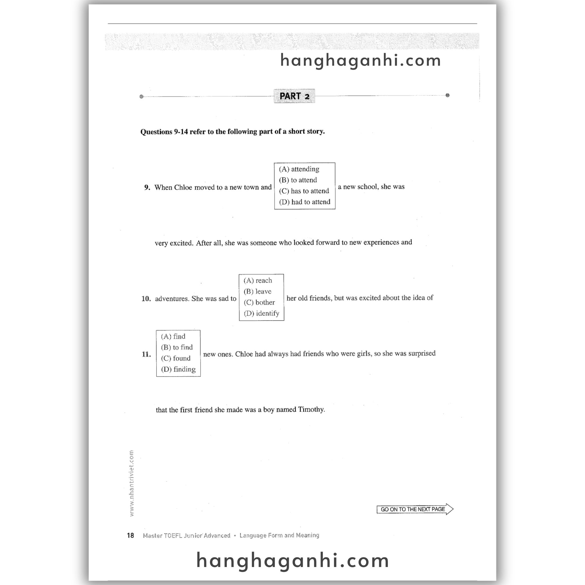 [Sách] Master TOEFL Junior Advanced: Language Form & Meaning_thumbnail_10