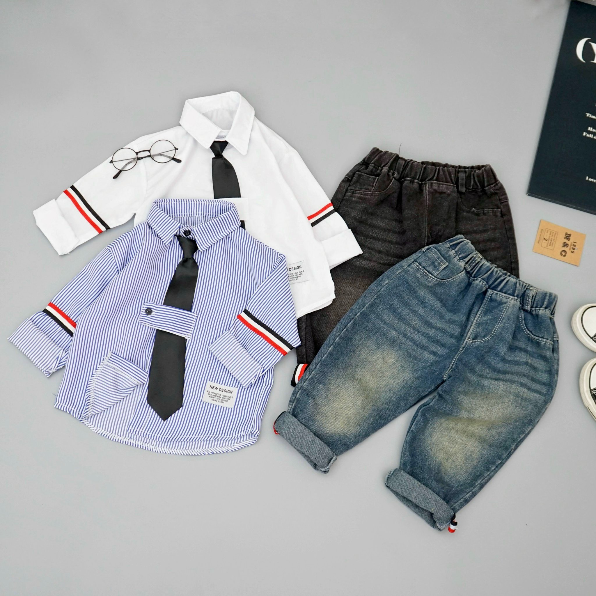 K65 BỘ SƠ MI DÀI TAY QUẦN BÒ- A108.254