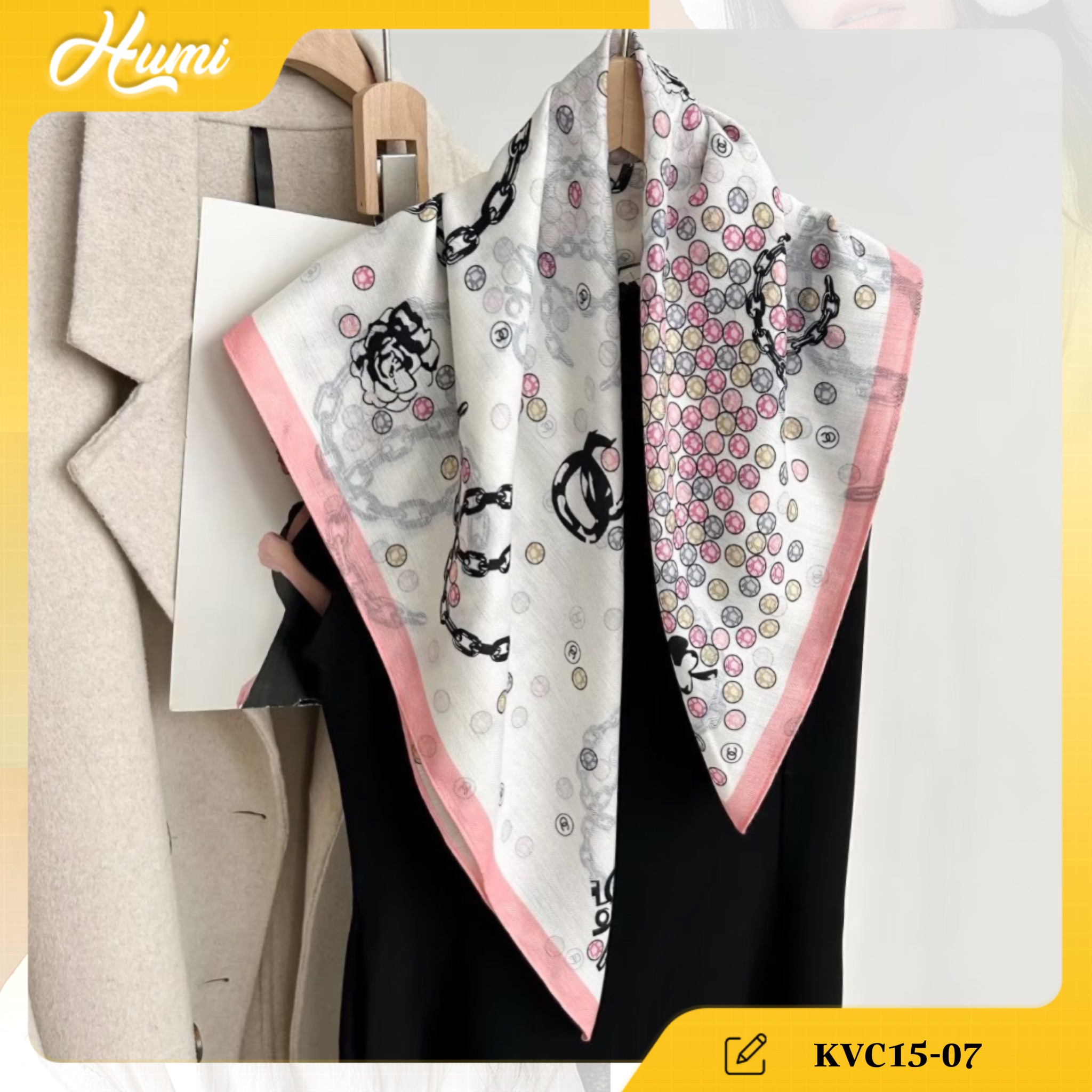 KHĂN COTTON VUÔNG 68x68cm (KVC15-07)