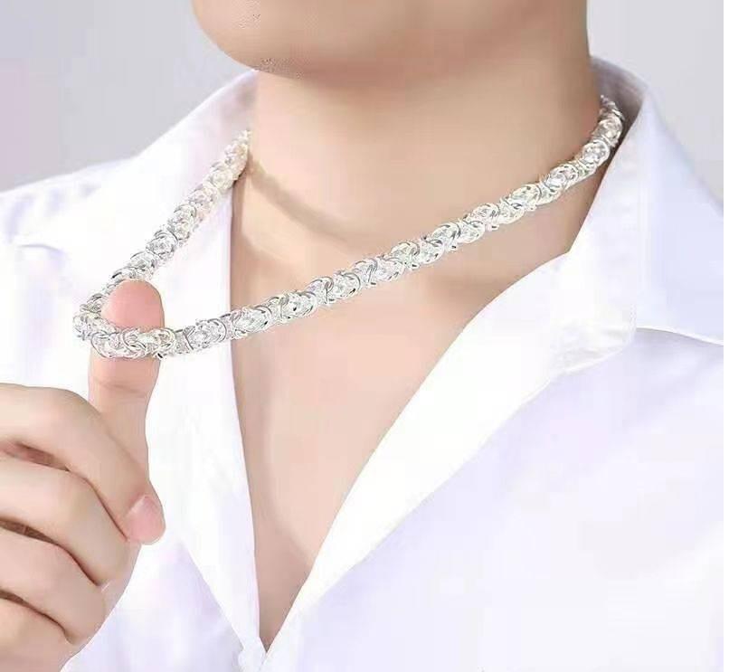 [May jewels] Dây Chuyền Rồng Mạ Bạc Mặt Hình Đầu Rồng Trang Sức Vòng Cổ dành cho Nam