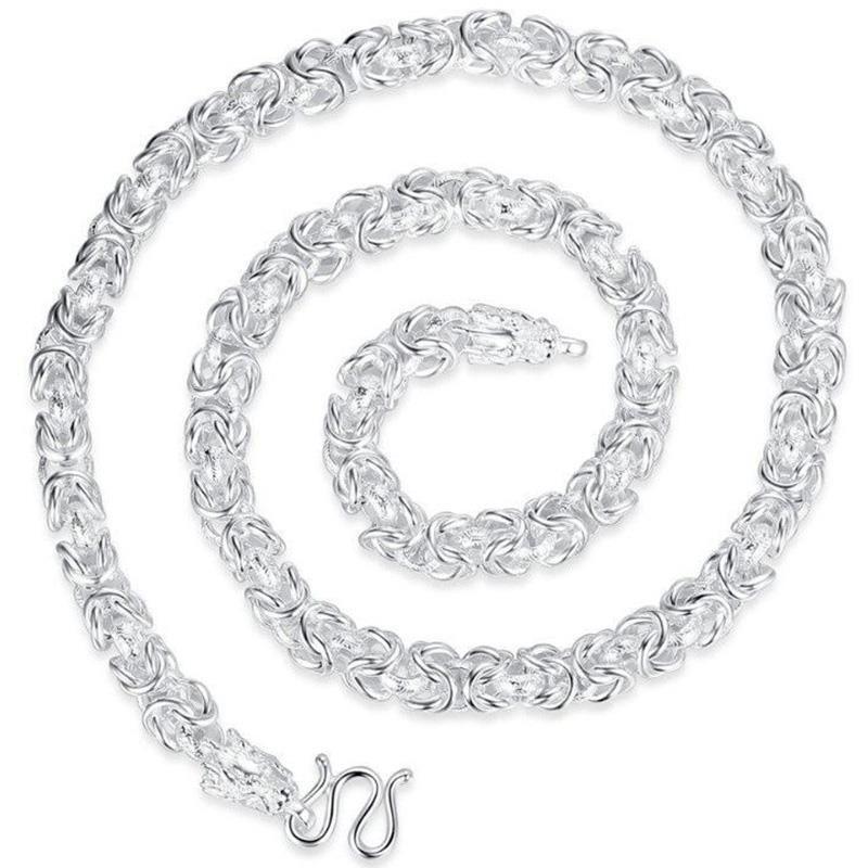 [May jewels] Dây Chuyền Rồng Mạ Bạc Mặt Hình Đầu Rồng Trang Sức Vòng Cổ dành cho Nam_thumbnail_1