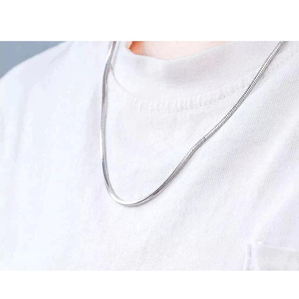 [May jewels] Dây Mạ Bạc 925 - Vòng cổ Bản Lụa Mềm Dành Cho Nam và Nữ - Trang sức mỹ ký_thumbnail_3