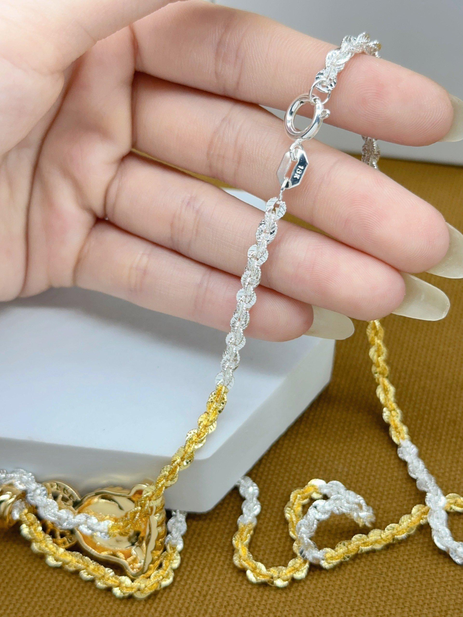 [May jewels] Dây truyền mặt Phật bà Quan Âm hai tông màu Trang Sức Vòng Cổ dành cho cả Nam và Nữ_thumbnail_2