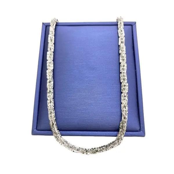 [May jewels] Dây Chuyền Lá Vuông - Vòng Cổ Bạc Ý Xoắn Vuông Xi Bạch Kim - Trang sức mỹ ký dành cho cả nam và nữ_thumbnail_1